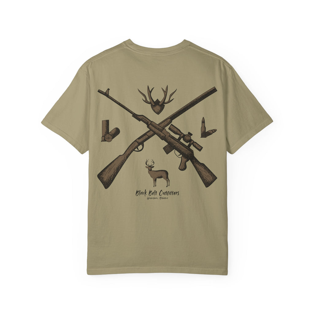HUNTING VIBES Unisex Garment-Dyed T-shirt, Outdoor Adventure Shirt, Wildlife Lover Gift, Camping Apparel, Casual Fashion