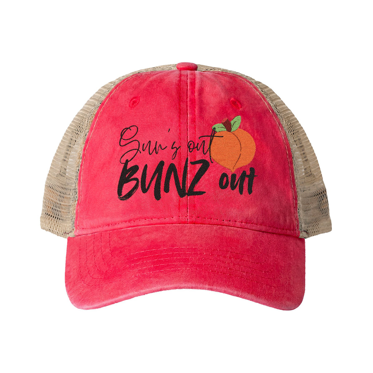 Sun’s Out BUNZ Out Women's Washed Mesh-Back Cap