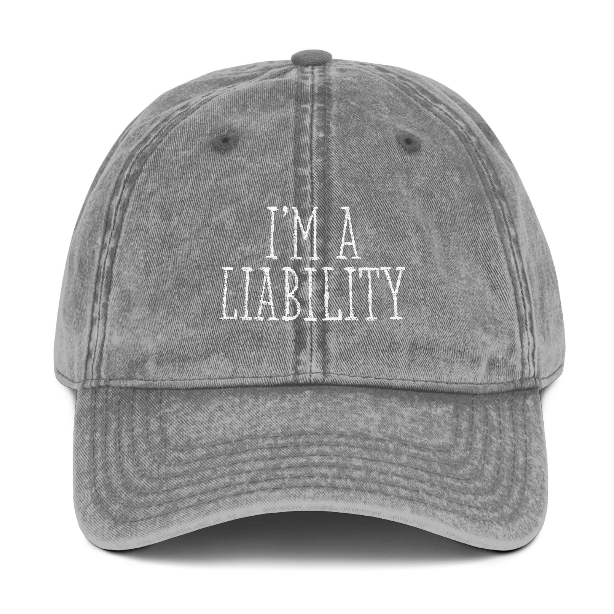 Im A Liability Vintage Embroidered hat, Funny Wife Hat, Sorry About My Husband Cap, Gift for Her, Casual Fashion Accessory
