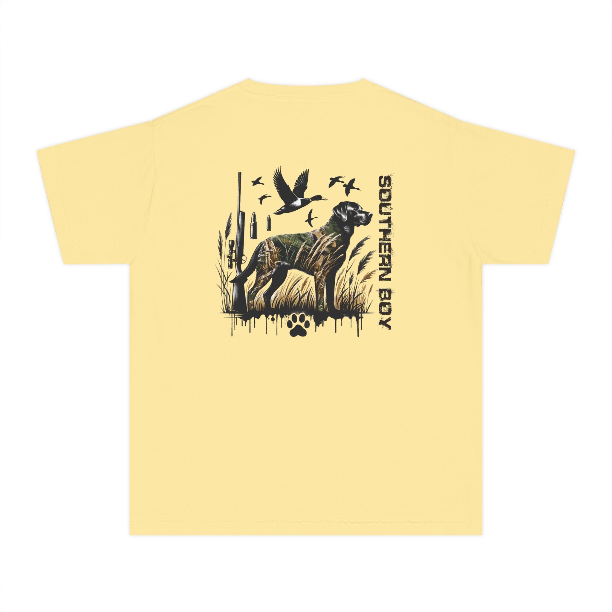 SOUTHERN BOY Hunting Dog Youth Midweight Tee - Fun Farm-Themed Shirt