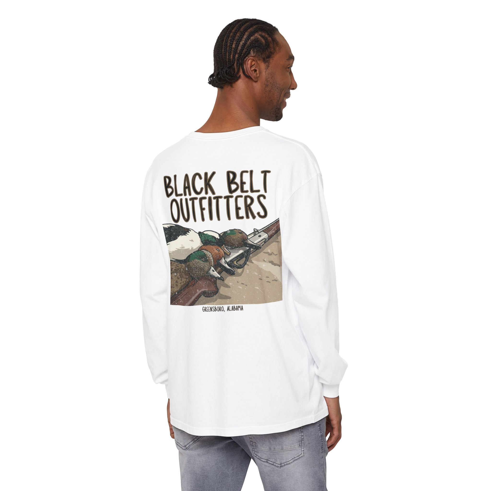 Duck Trophies Unisex Garment-Dyed Long Sleeve T-Shirt, Casual Wear, Gift for Him/Her, Streetwear, Everyday Comfort, Comfortable Layering