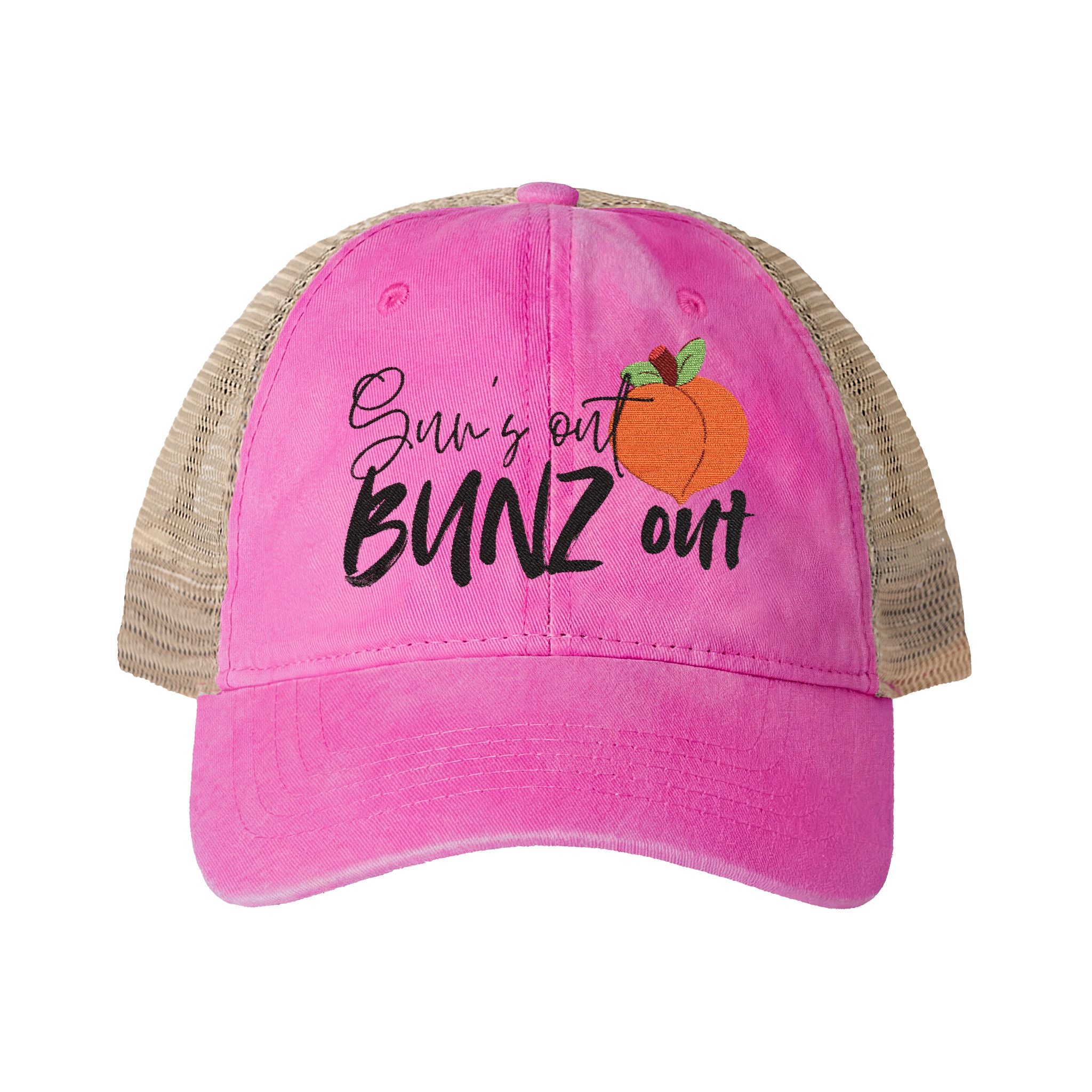 Sun’s Out BUNZ Out Women's Washed Mesh-Back Cap