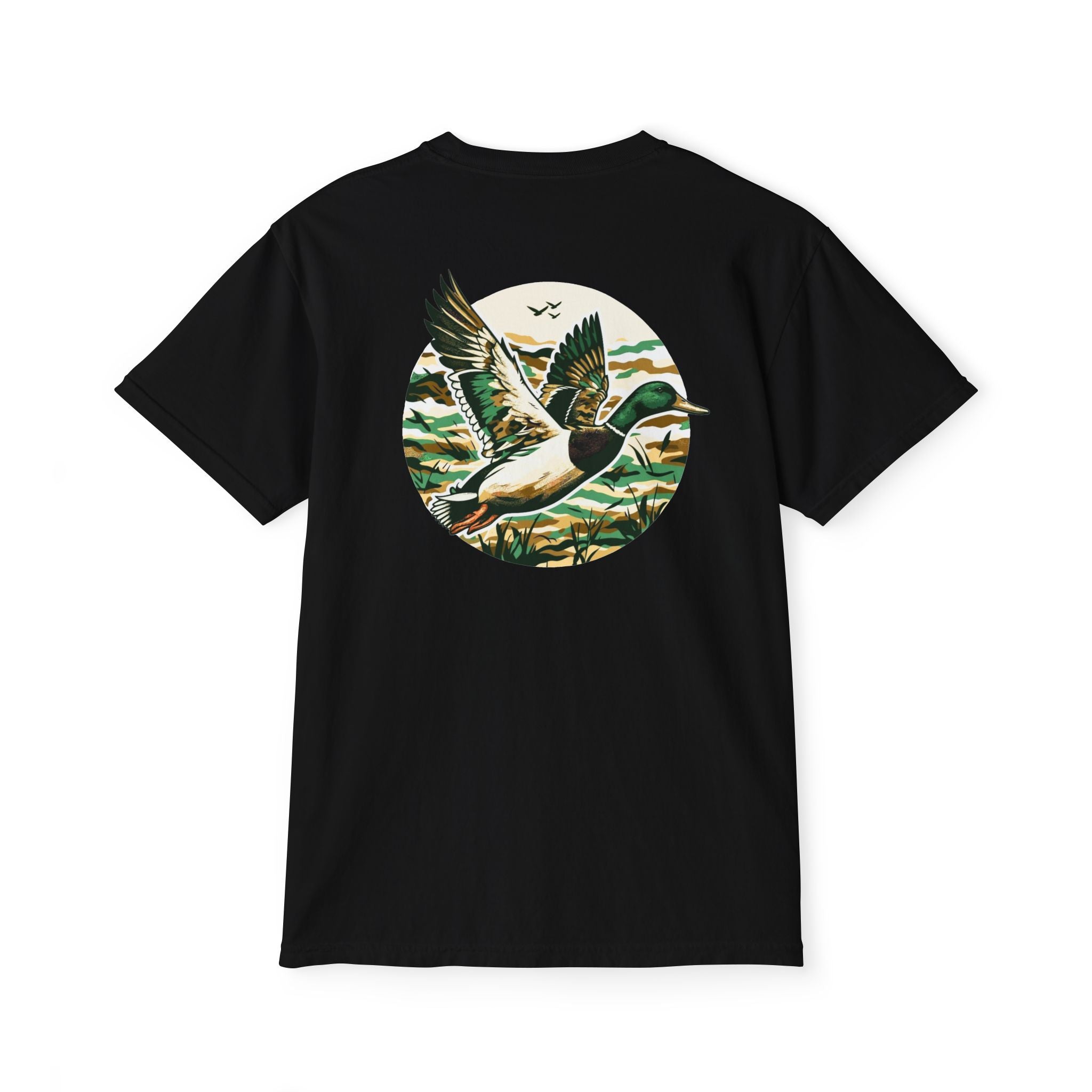 Black belt outfitters, duck hunting custom design hunting Unisex Garment-Dyed Pocket T-Shirt
