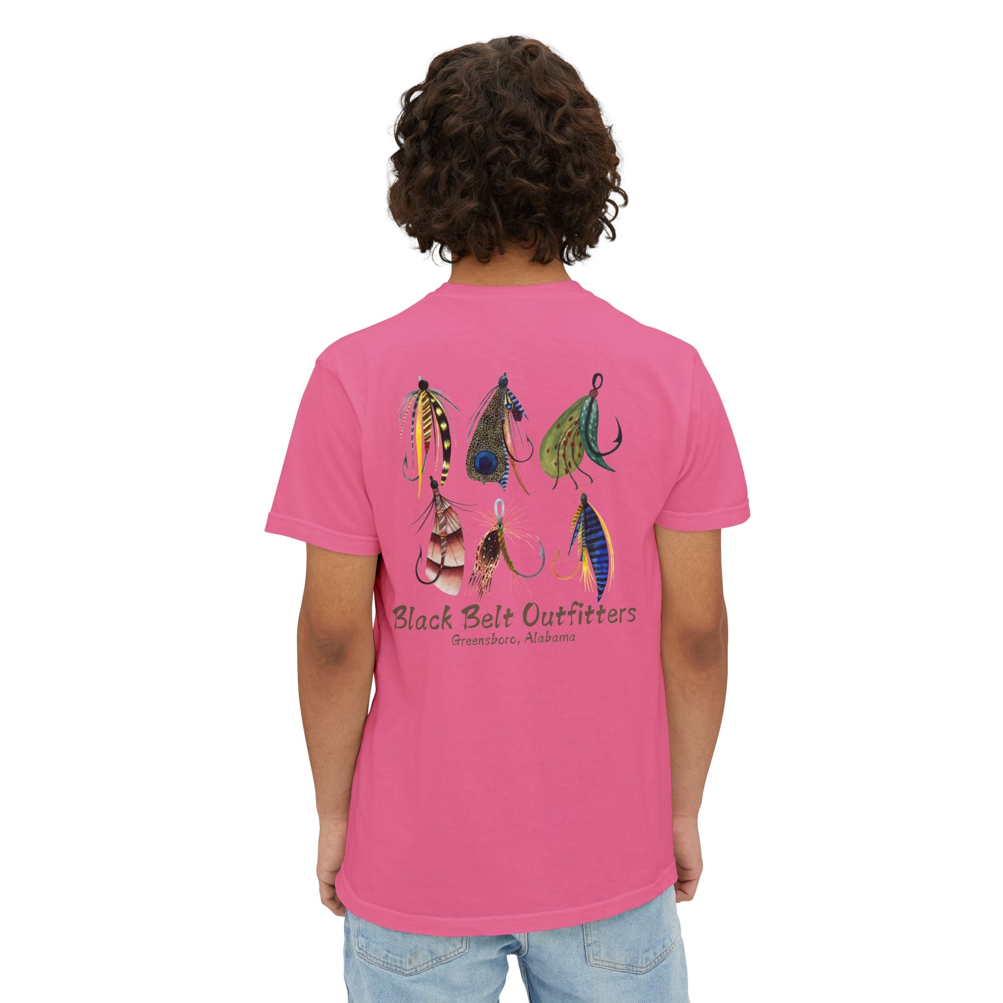 Black belt outfitters fishing lures Unisex Garment-Dyed Pocket T-Shirt