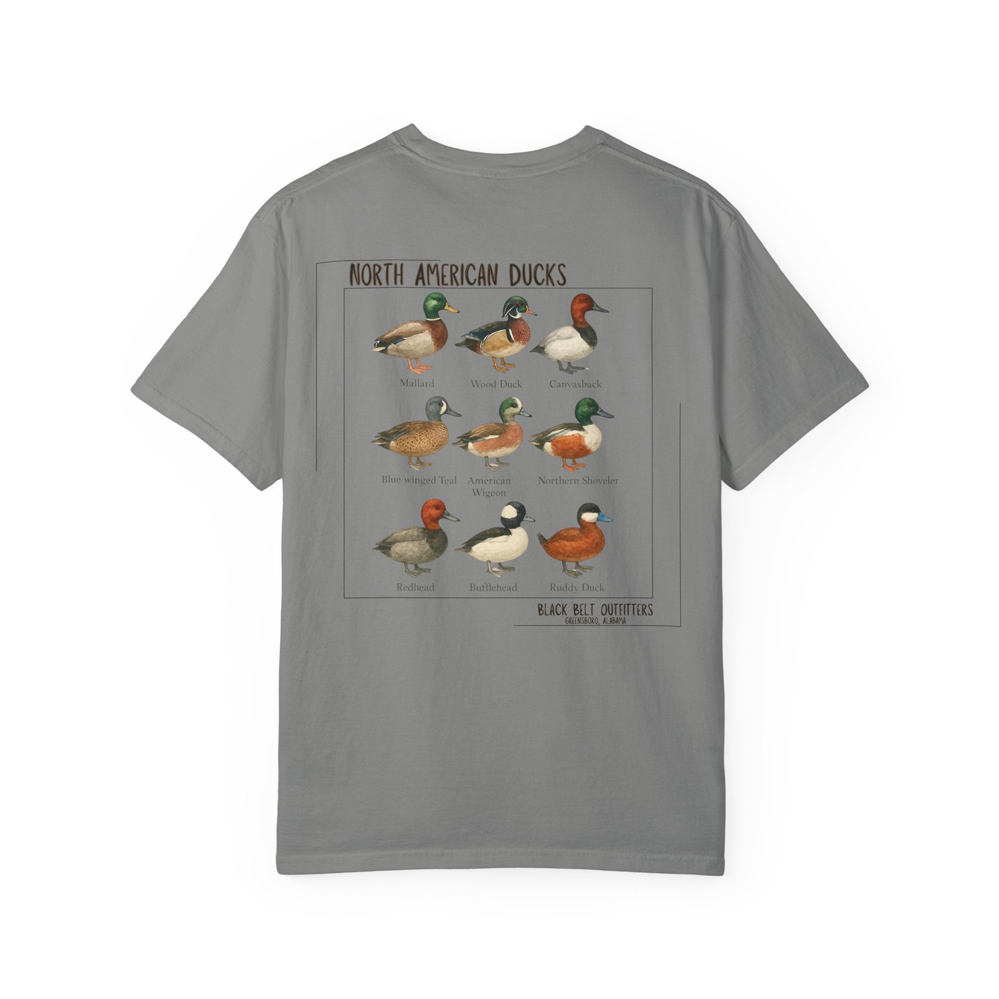 North American Ducks T-Shirt, Men's Hunting Shirt, Gift for Sportsmen, Casual Wear, Nature Lover Tee