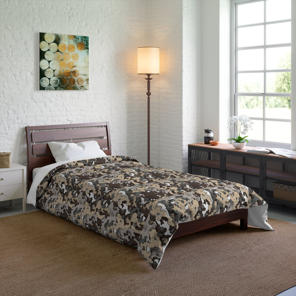 Dixie Camo Comforter | Cozy Bedding for Home Decor, Camo Pattern Comforter, Modern Bedroom, Gift for Her, Unique Housewarming