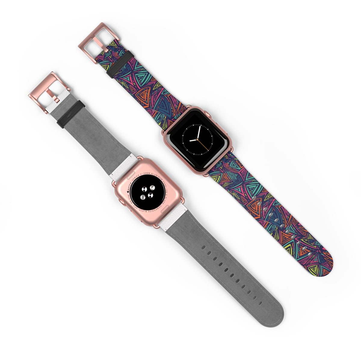 Abstract Triangle Pattern Watch Band — Colorful Geometric Apple Watch Strap