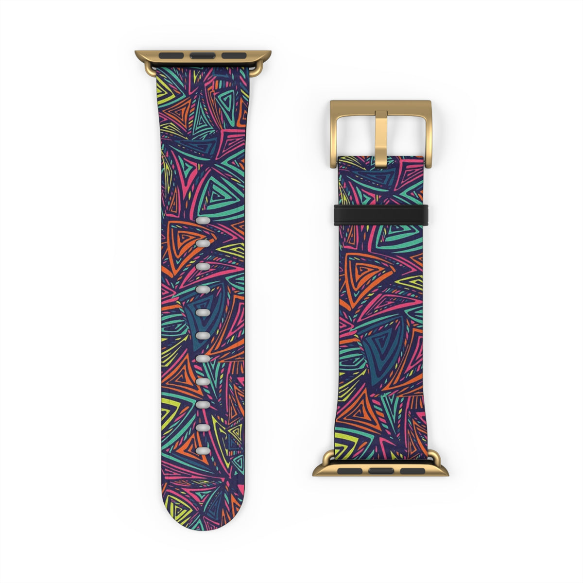 Abstract Triangle Pattern Watch Band — Colorful Geometric Apple Watch Strap