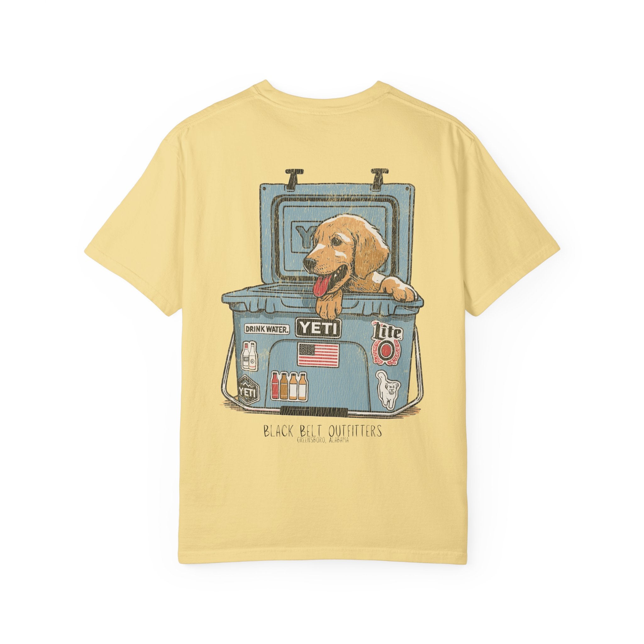 Yellow Labrador Retriever in Cooler Unisex T-Shirt, Perfect for Gifts, Father's Day, Golf Events, Casual Wear, Comfortable Tee