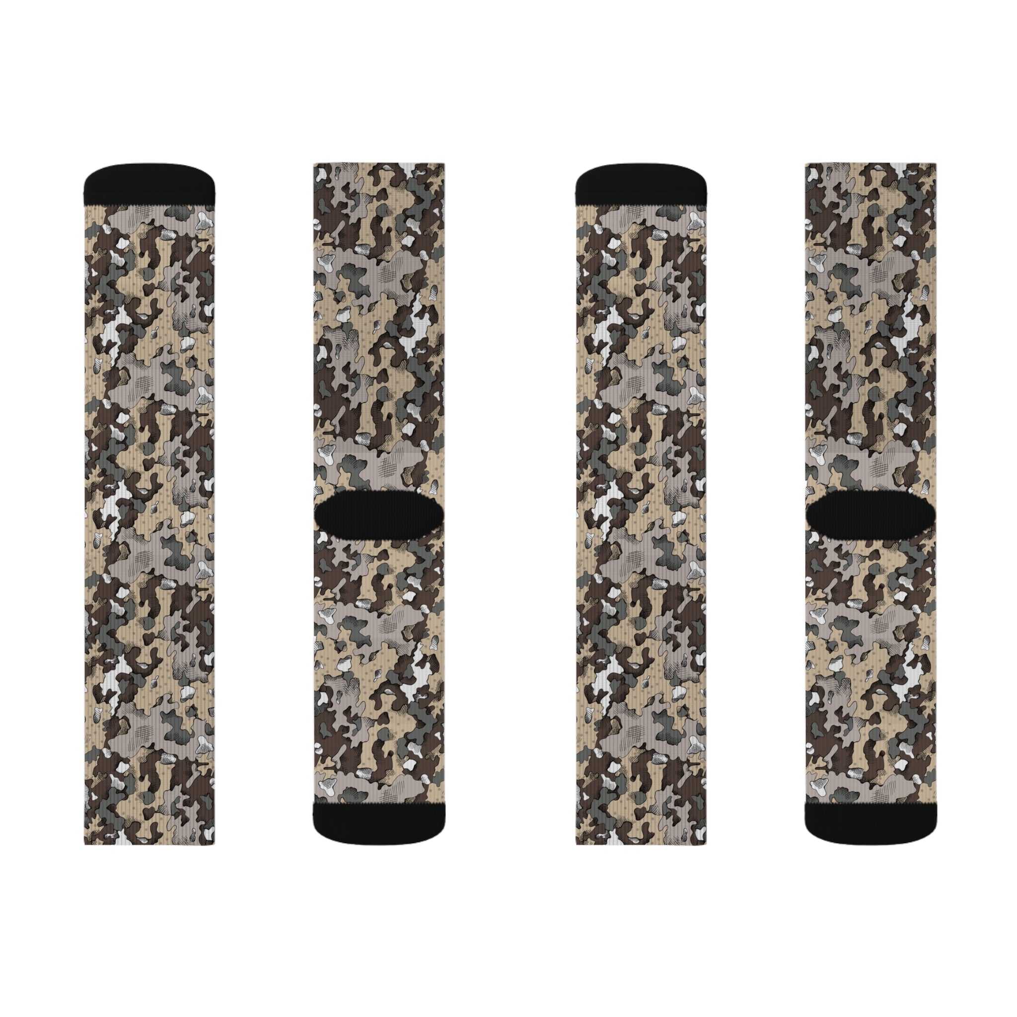 Black Belt Outfitters Original Dixie Camo Sublimation Socks | Stylish Military-Inspired Footwear | Perfect for Everyday, Gifts