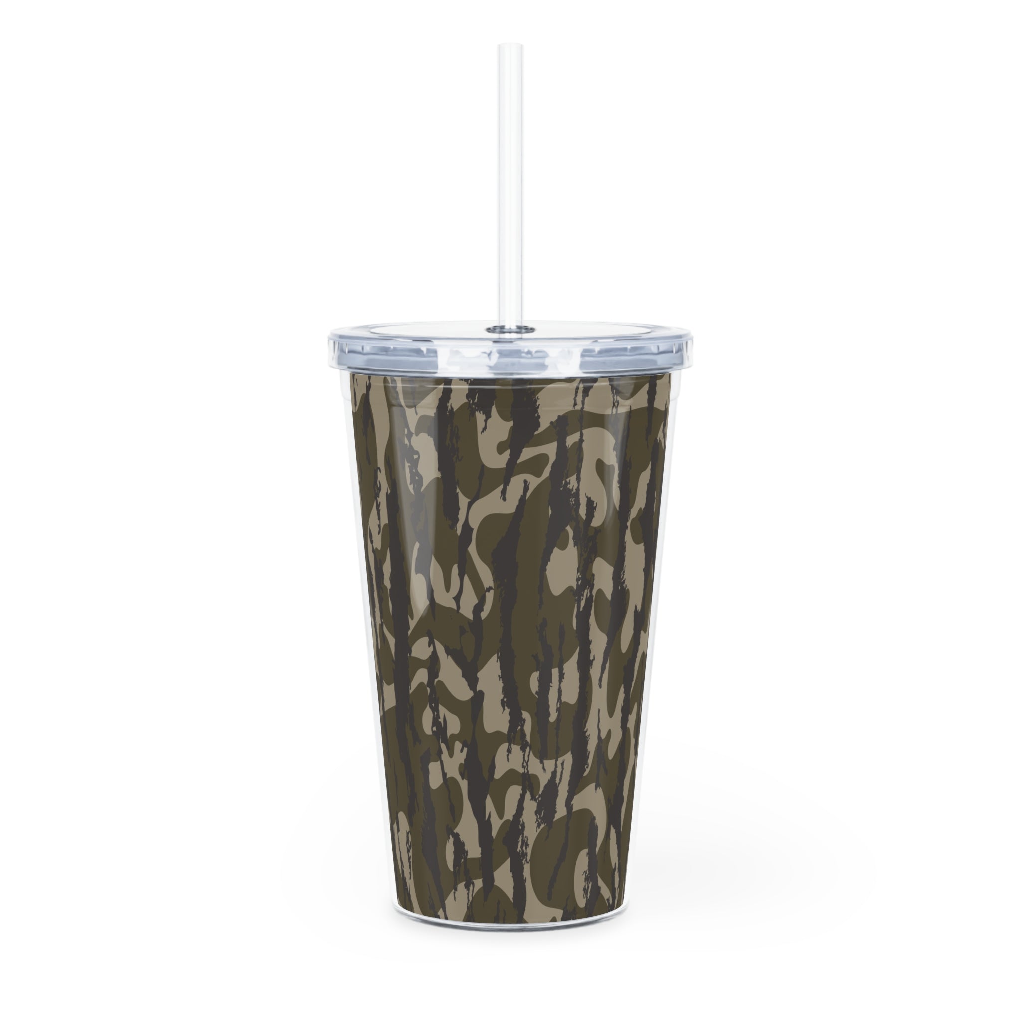 Trendy Camo Plastic Tumbler w/ Straw, Outdoor Adventure, Travel Mug, Sports Drink Container, Gifts for Nature Lovers, Hunting Accessory