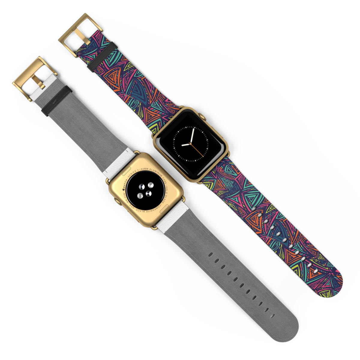 Abstract Triangle Pattern Watch Band — Colorful Geometric Apple Watch Strap
