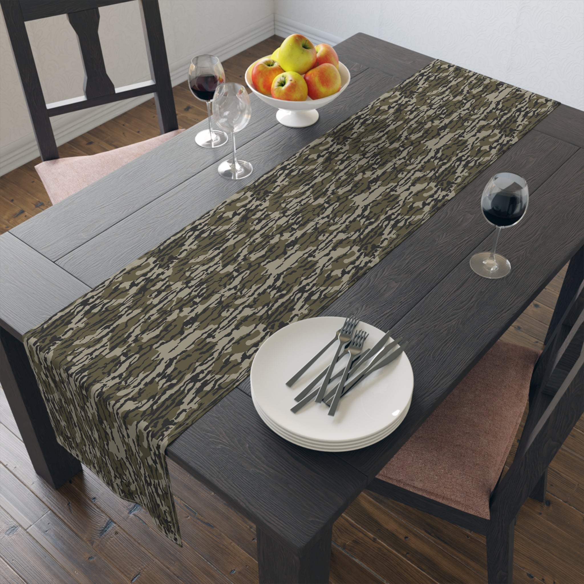 Trendy Camo Table Runner | Rustic Dining Decor, Military Style Table Accent, Home Decor, Cabin Decor, Holiday Table Setting