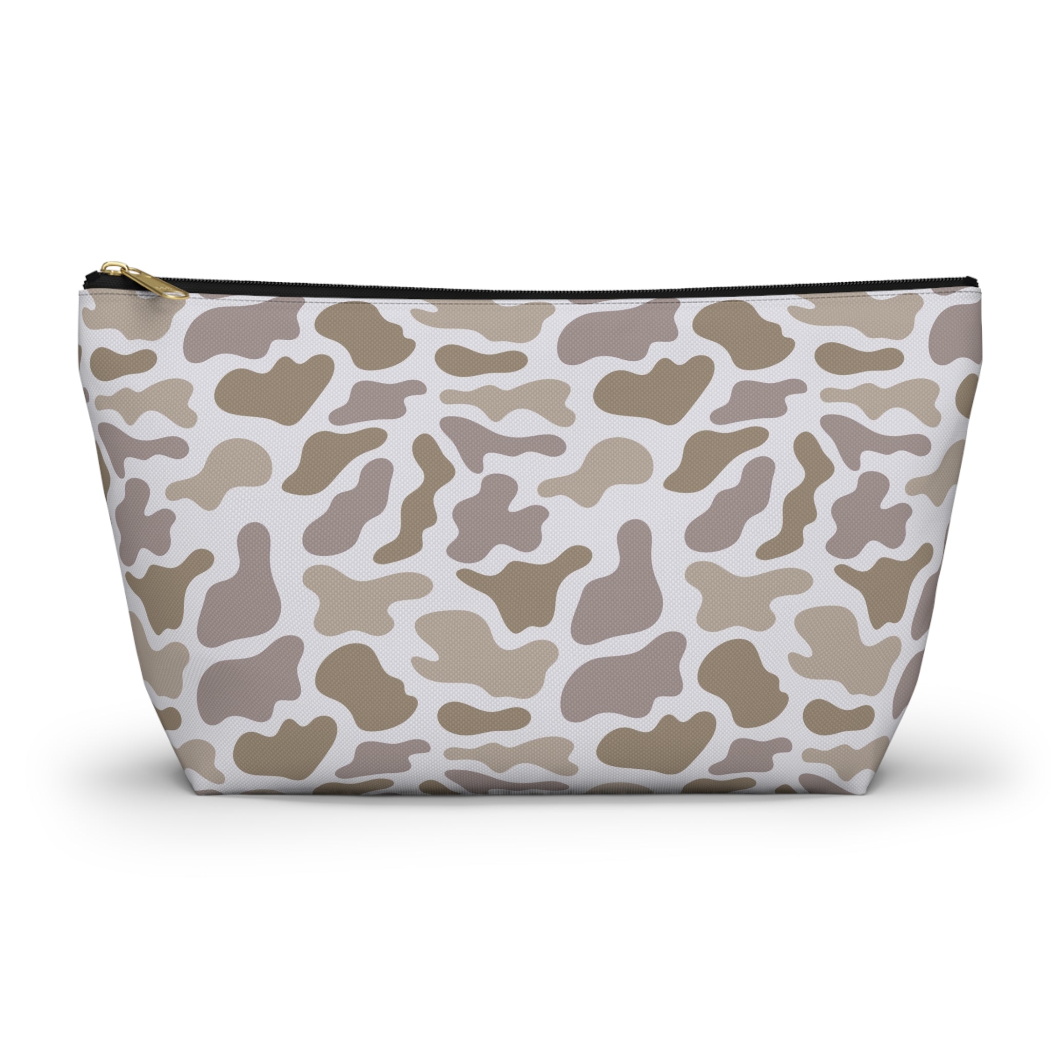 Light Grey Camo Accessory Pouch, Trendy Makeup Bag, Military Style Zipper Pouch, Perfect for Travel & Gifts, Camouflage Organizer