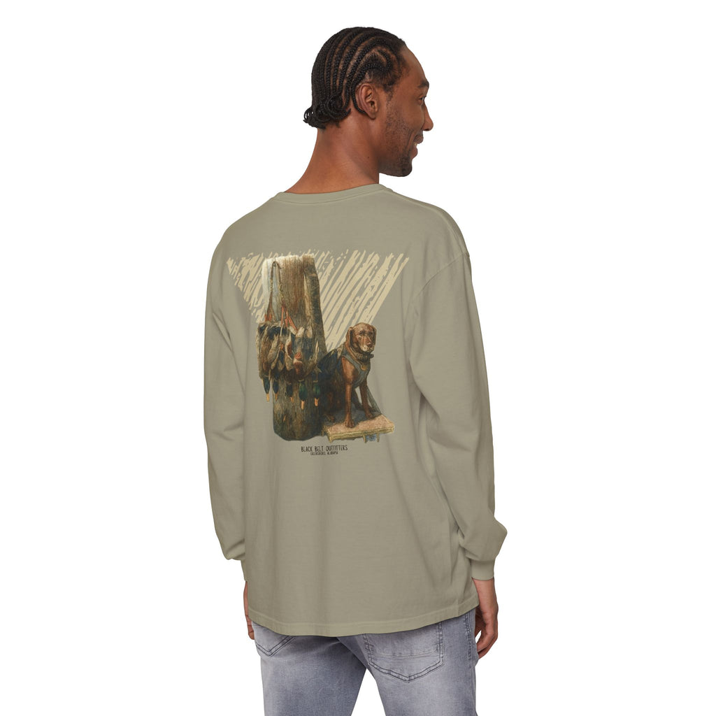 Ducks of the Day Unisex Garment-Dyed Long Sleeve T-Shirt, Casual Wear, Gift for Him/Her, Streetwear, Everyday Comfort, Comfortable Layering