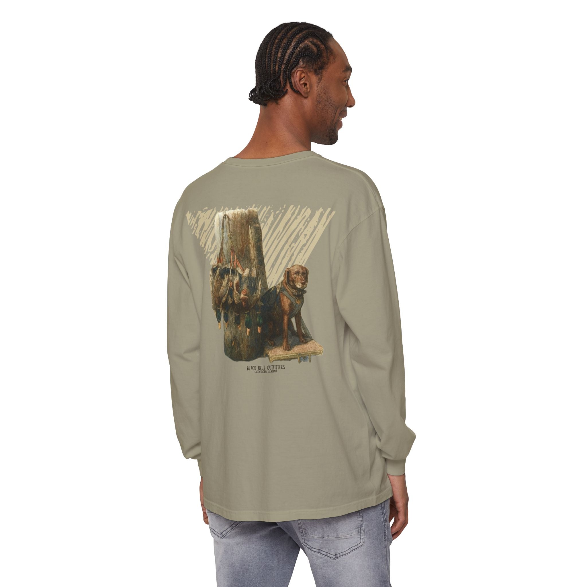 Ducks of the Day Unisex Garment-Dyed Long Sleeve T-Shirt, Casual Wear, Gift for Him/Her, Streetwear, Everyday Comfort, Comfortable Layering