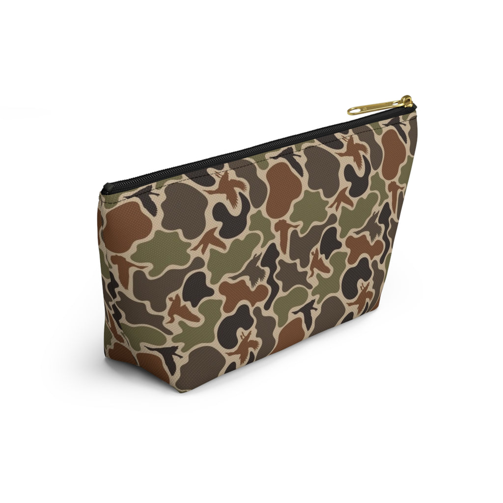 Duck Camo Accessory Pouch, Trendy Makeup Bag, Military Style Zipper Pouch, Perfect for Travel & Gifts, Camouflage Organizer