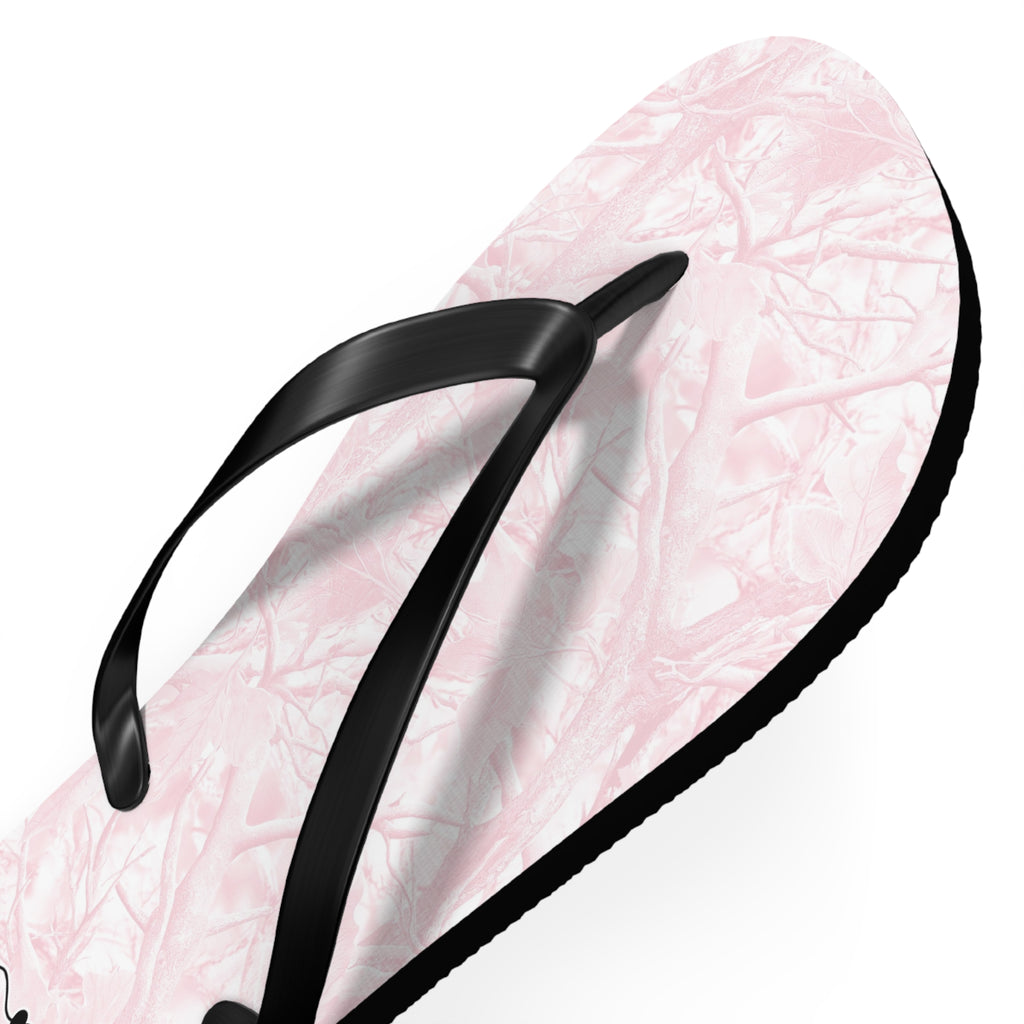 Pink Camo 'Stronger' Flip Flops – Women's Summer Beach Sandals