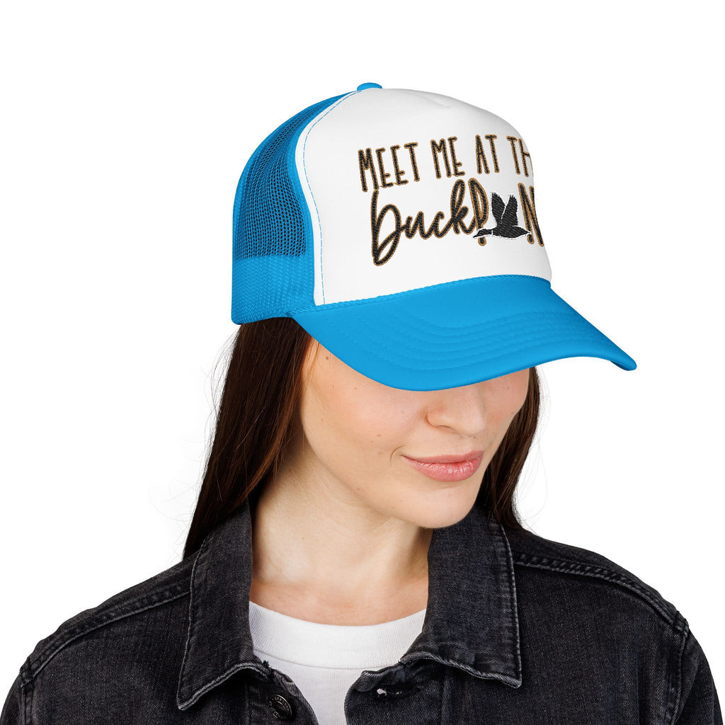 Meet Me at the Duck Pond Embroidered Trucker Hat