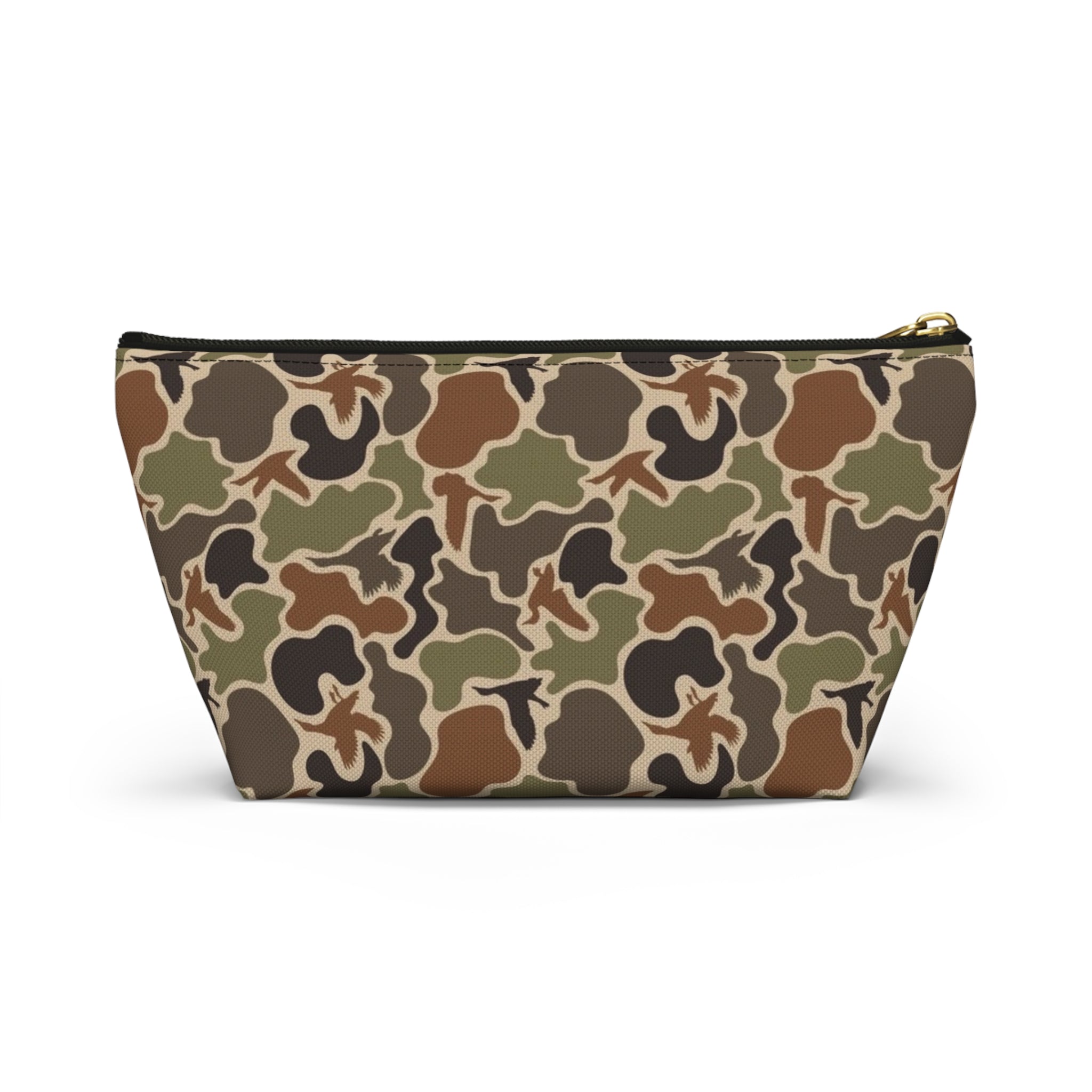Duck Camo Accessory Pouch, Trendy Makeup Bag, Military Style Zipper Pouch, Perfect for Travel & Gifts, Camouflage Organizer