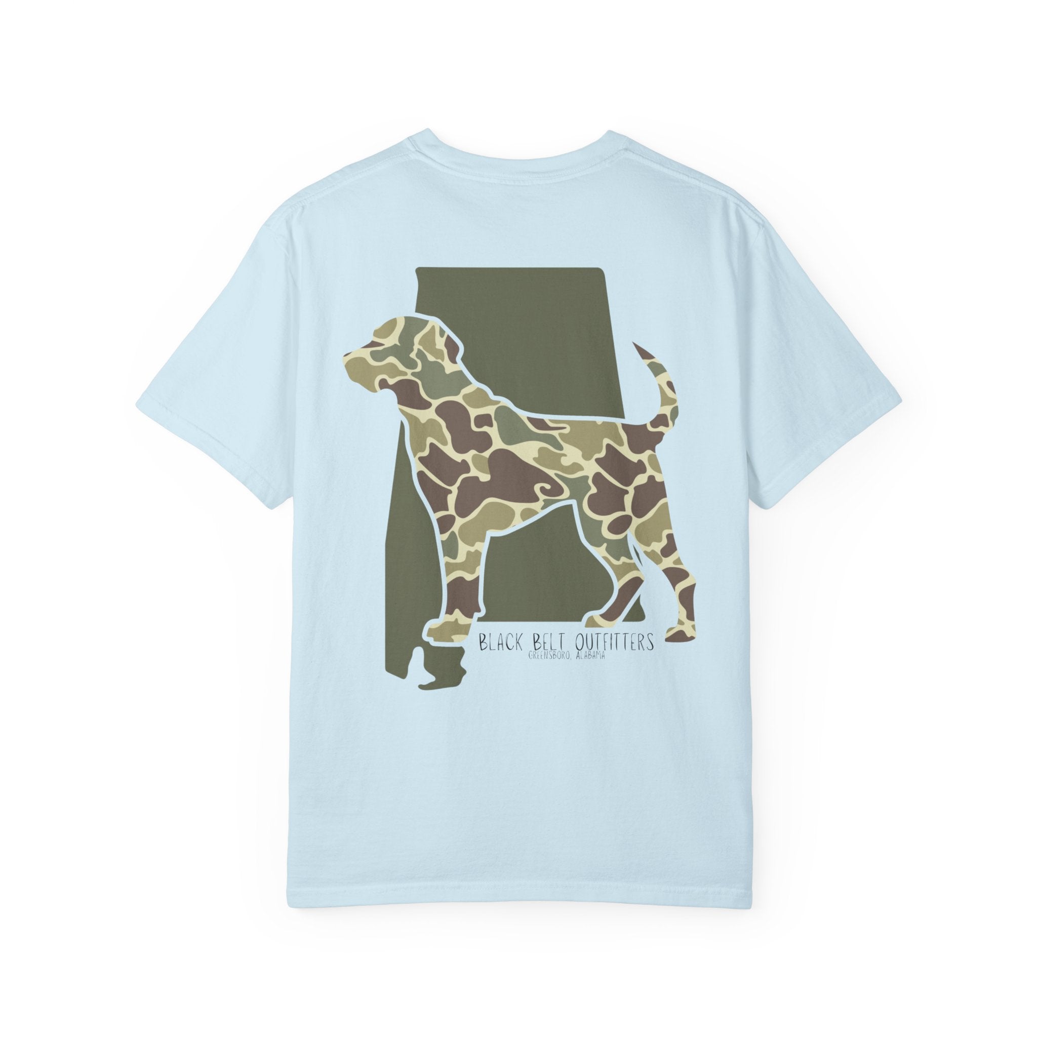 Alabama State Camo Dog Logo  Unisex T-Shirt, Perfect for Gifts, Father's Day, Golf Events, Casual Wear, Comfortable Tee