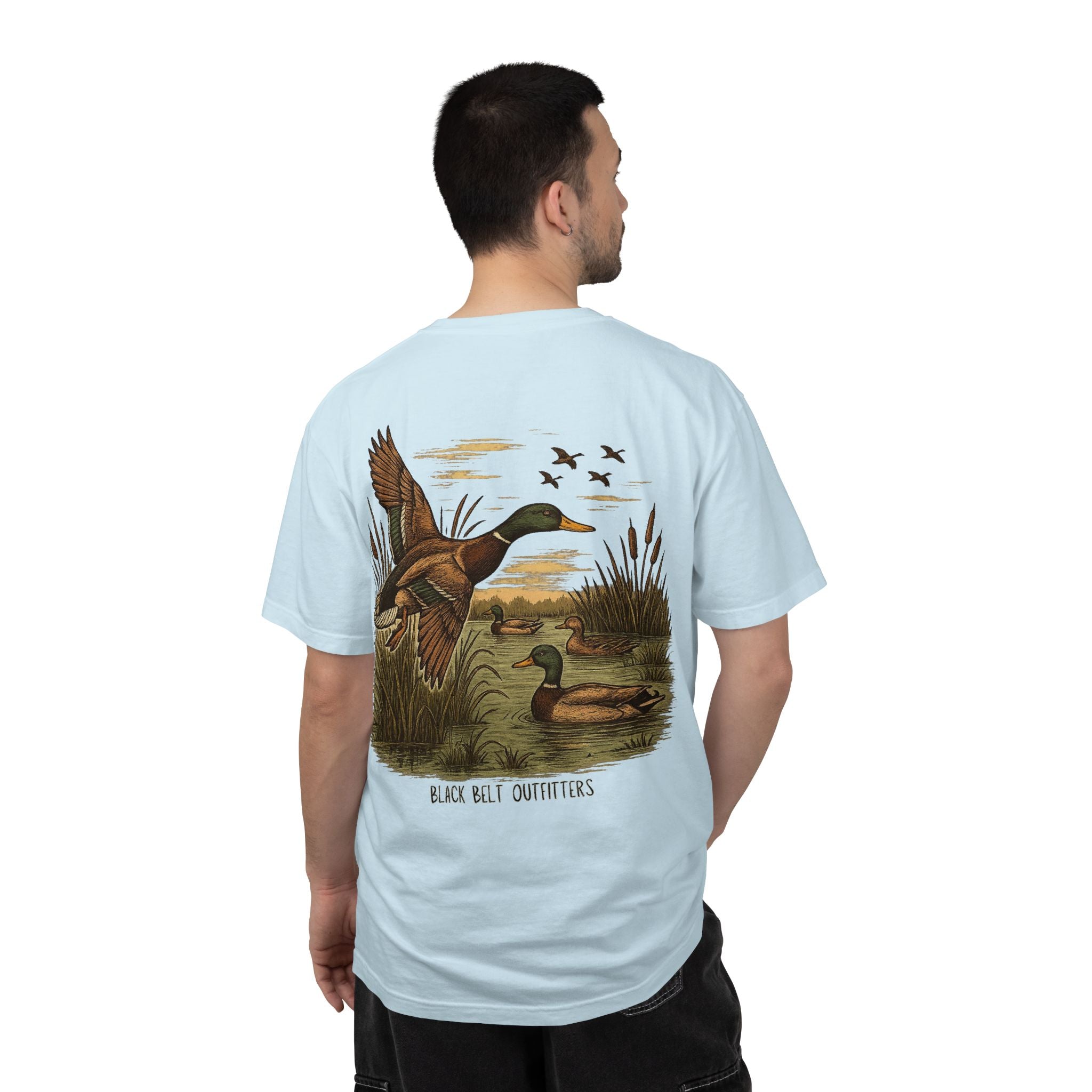 Ducks on the Pond Garment-Dyed T-Shirt — Vintage Washed Comfort Tee