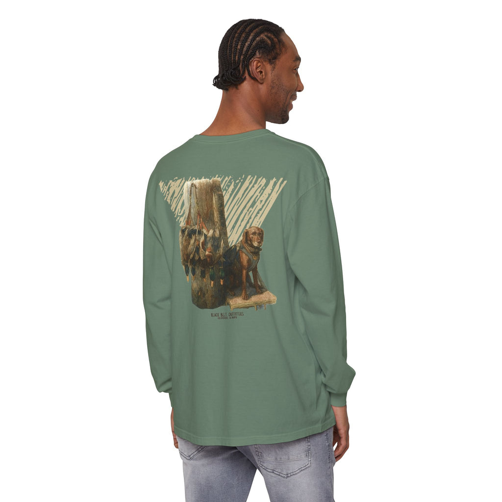 Ducks of the Day Unisex Garment-Dyed Long Sleeve T-Shirt, Casual Wear, Gift for Him/Her, Streetwear, Everyday Comfort, Comfortable Layering