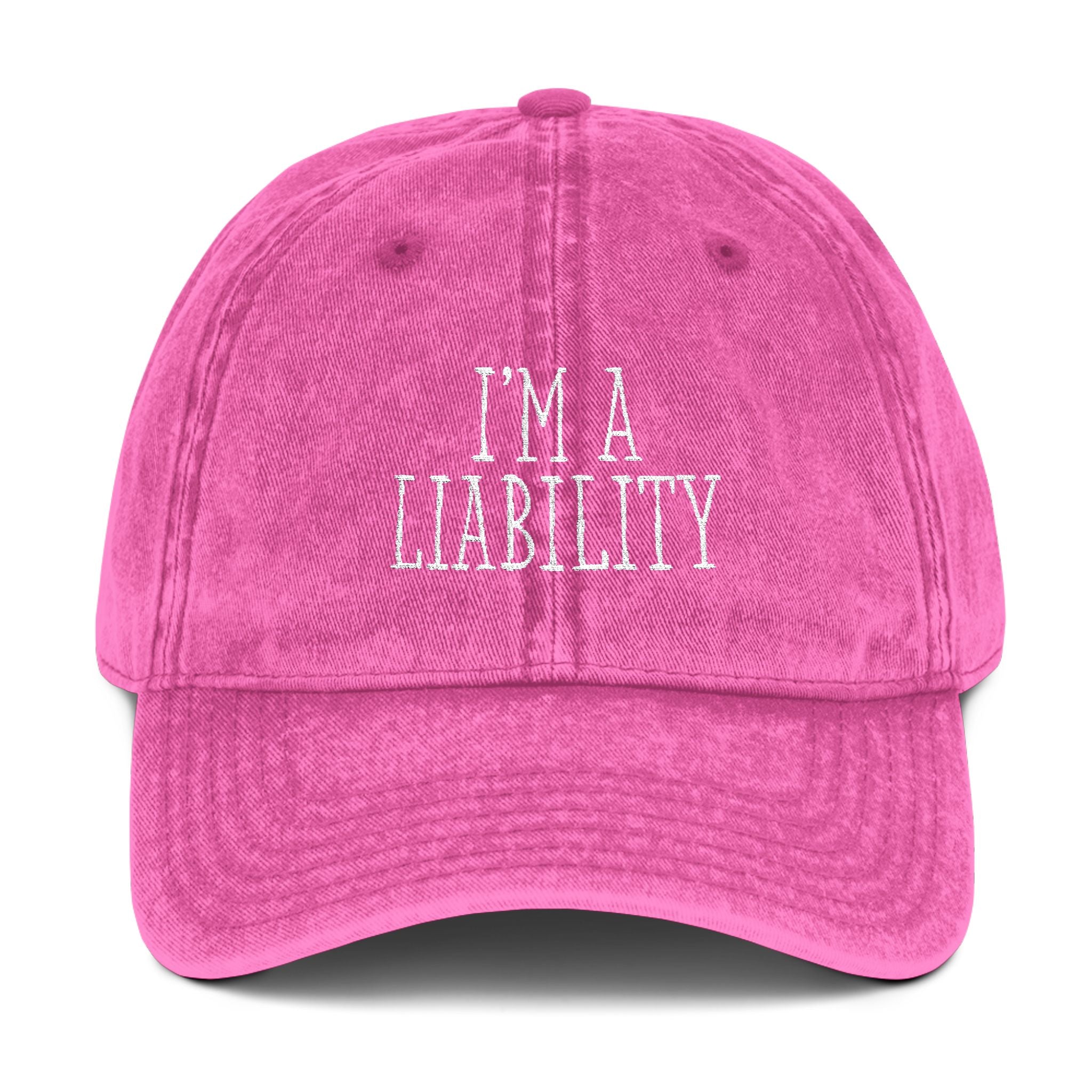 Im A Liability Vintage Embroidered hat, Funny Wife Hat, Sorry About My Husband Cap, Gift for Her, Casual Fashion Accessory