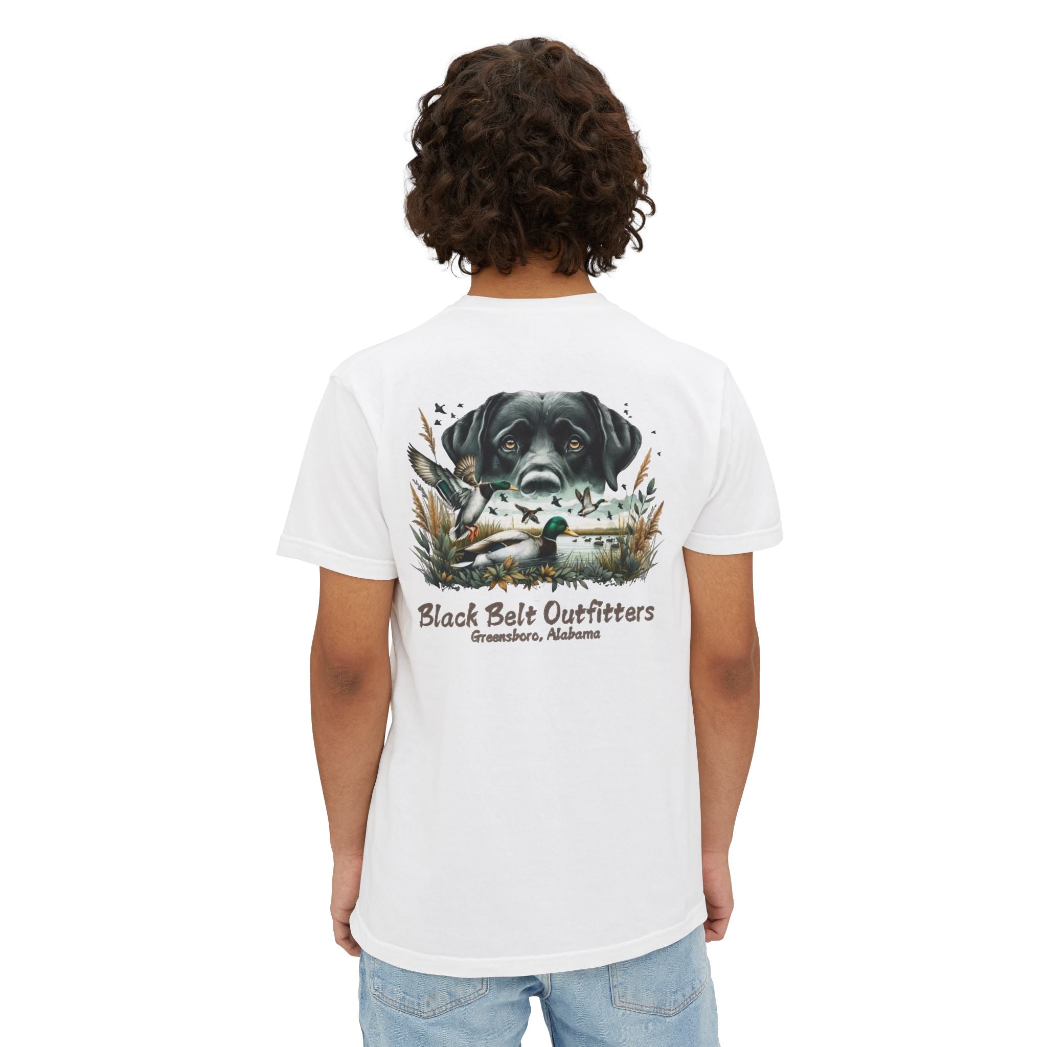 Black Belt Outfitters: Black Labrador Retriever Unisex Pocket T-shirt