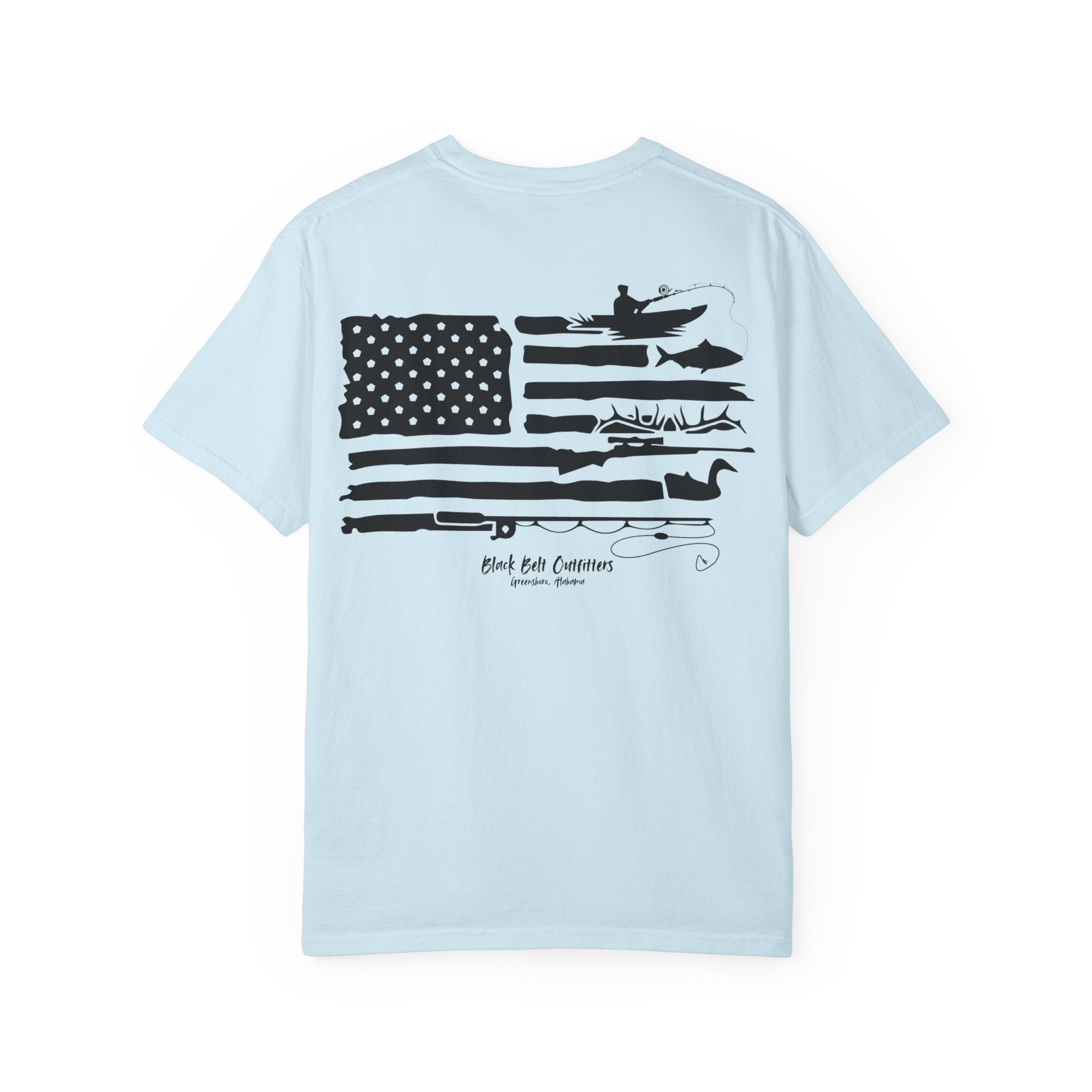 Hunting American Flag Unisex T-Shirt, Perfect for Gifts, Father's Day, Golf Events, Casual Wear, Comfortable Tee