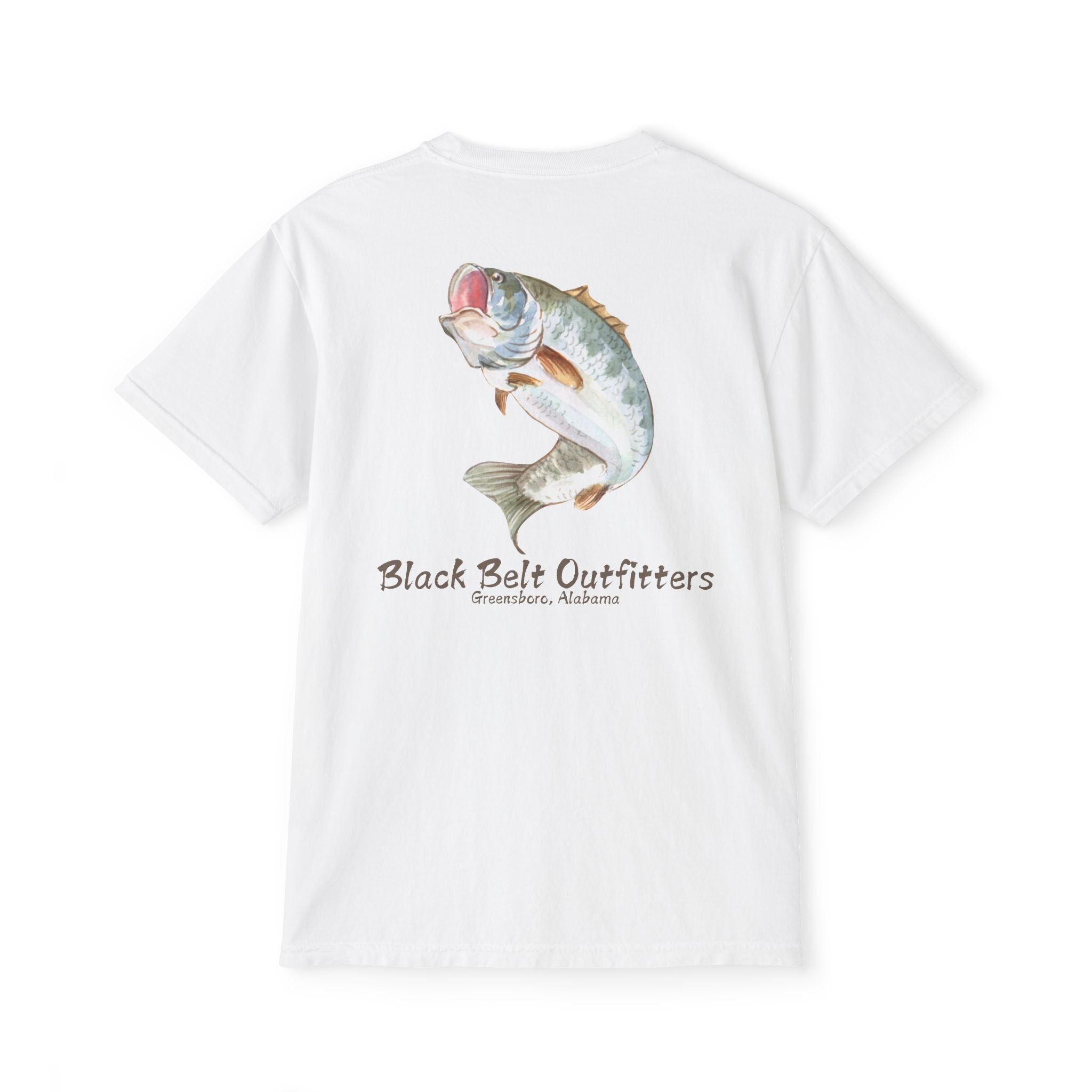 Black belt outfitters Bass Fishing Unisex Garment-Dyed Pocket T-Shirt