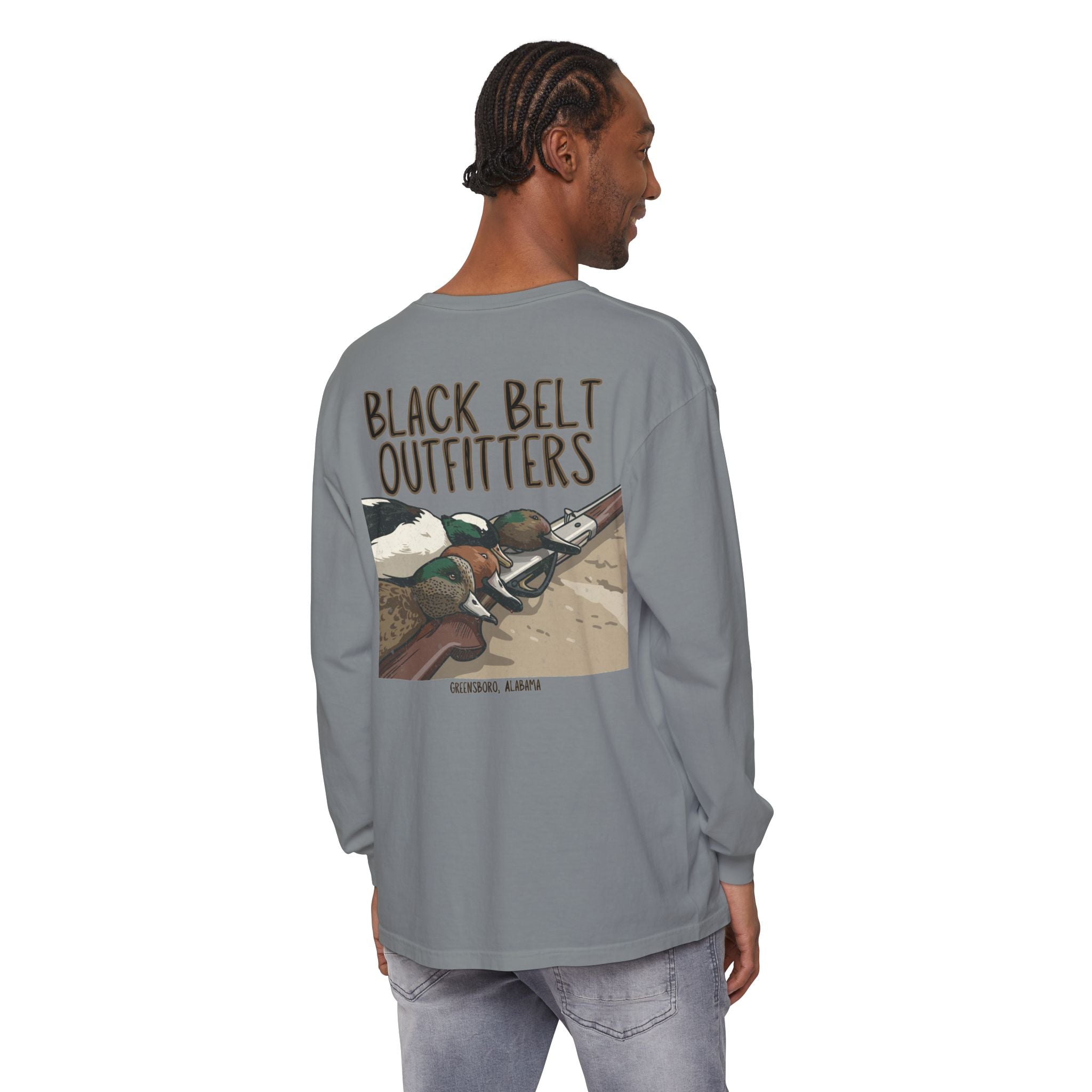 Duck Trophies Unisex Garment-Dyed Long Sleeve T-Shirt, Casual Wear, Gift for Him/Her, Streetwear, Everyday Comfort, Comfortable Layering