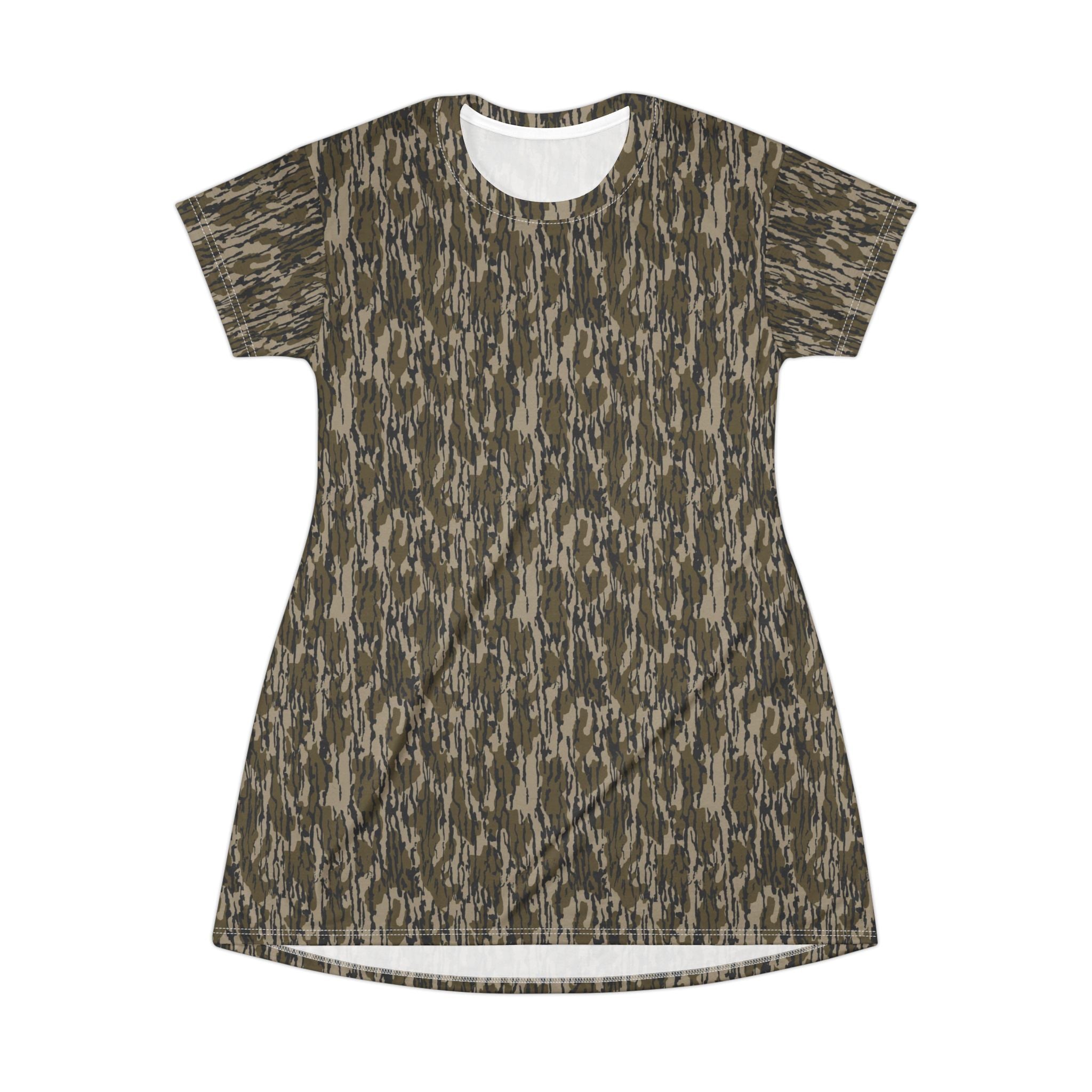 Trendy Camo T-Shirt Dress — All-Over Print Casual A-Line Dress
