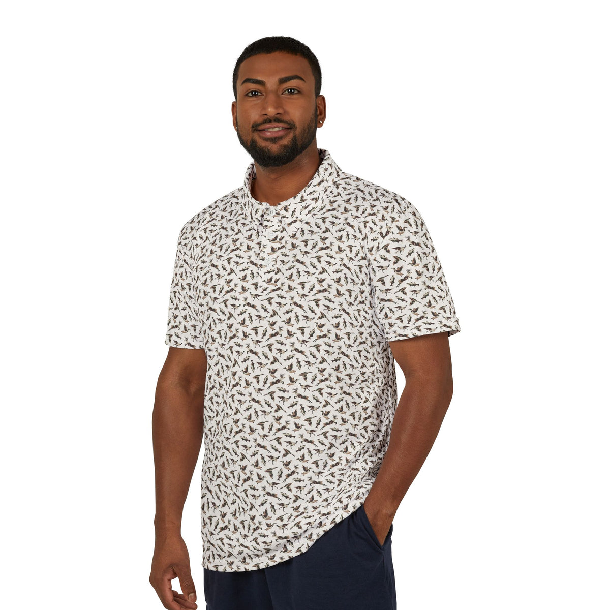 Men's All-Over Print Polo — Camo Hunting Pattern
