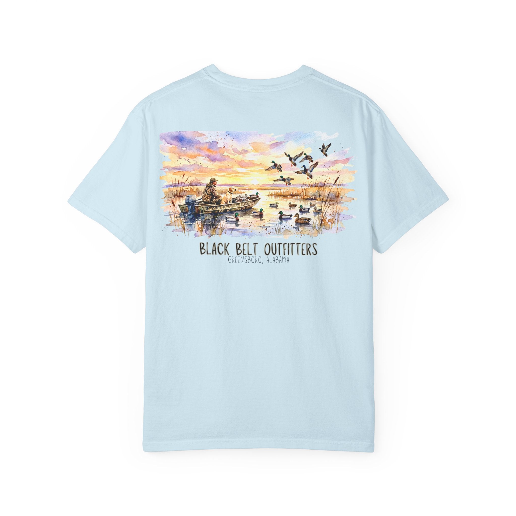 Duck Hunt at Sunrise T-Shirt — Early Morning Waterfowl Hunting Tee