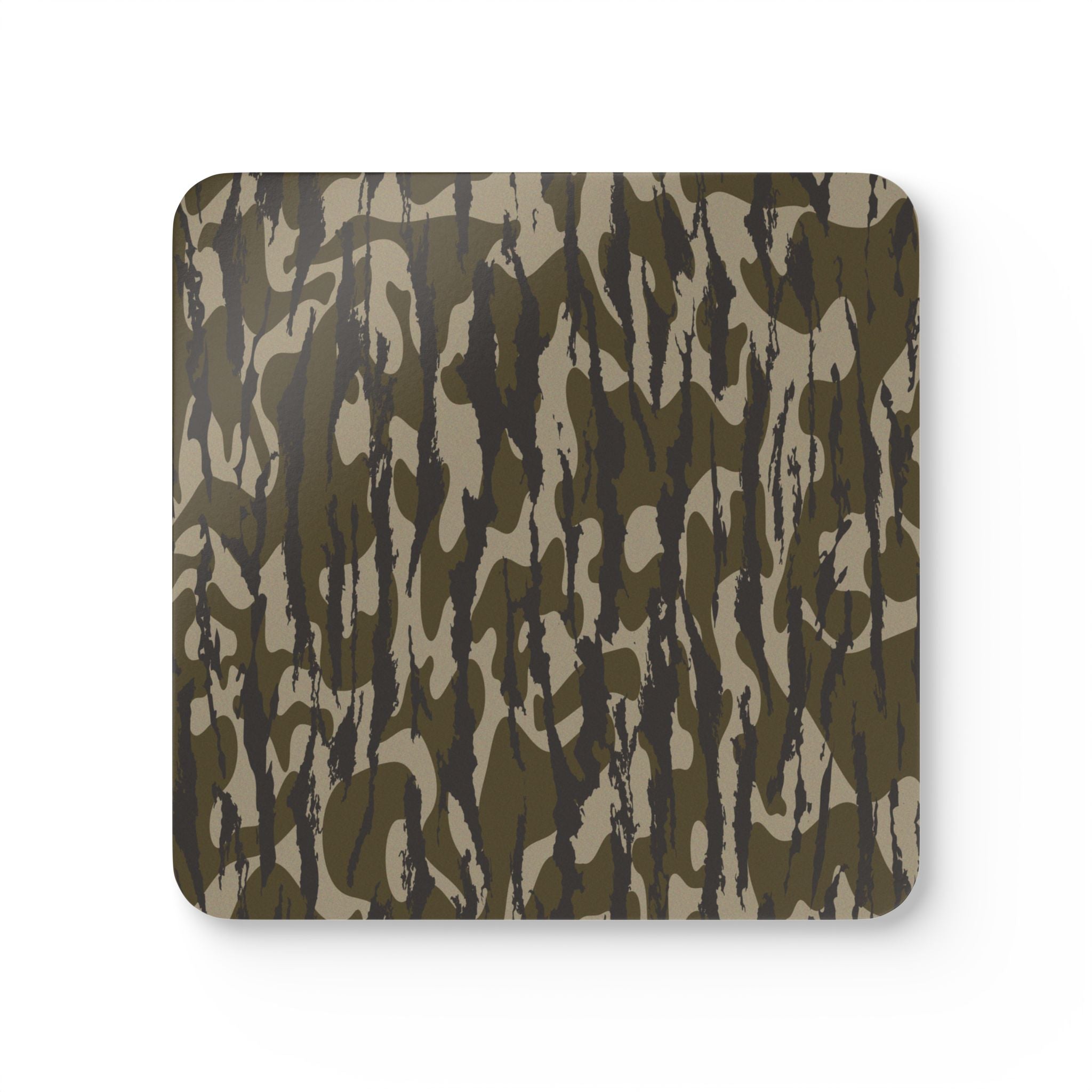 Trendy Camo Corkwood Coaster Set, Rustic Home Decor, Eco-Friendly Gifts, Drink Coasters, Unique Kitchen Accessories, Nature Lovers Gift