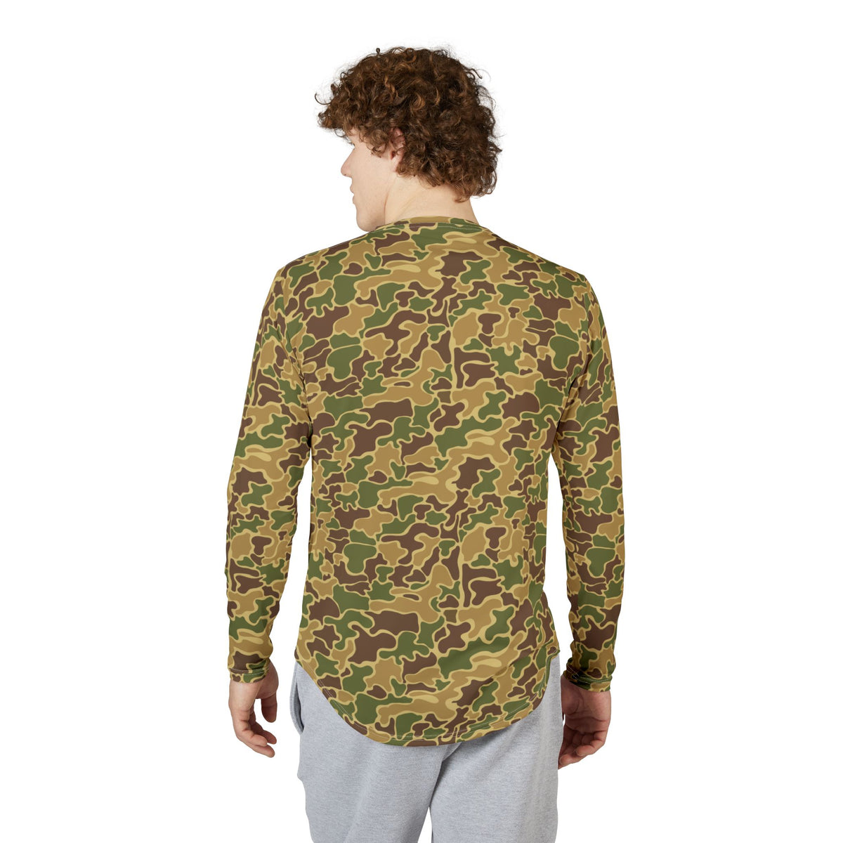 Marsh Duck Camo UV Protection Long Sleeve Shirt for Men | Perfect for Hiking, Fishing, Beach Days, Casual Wear