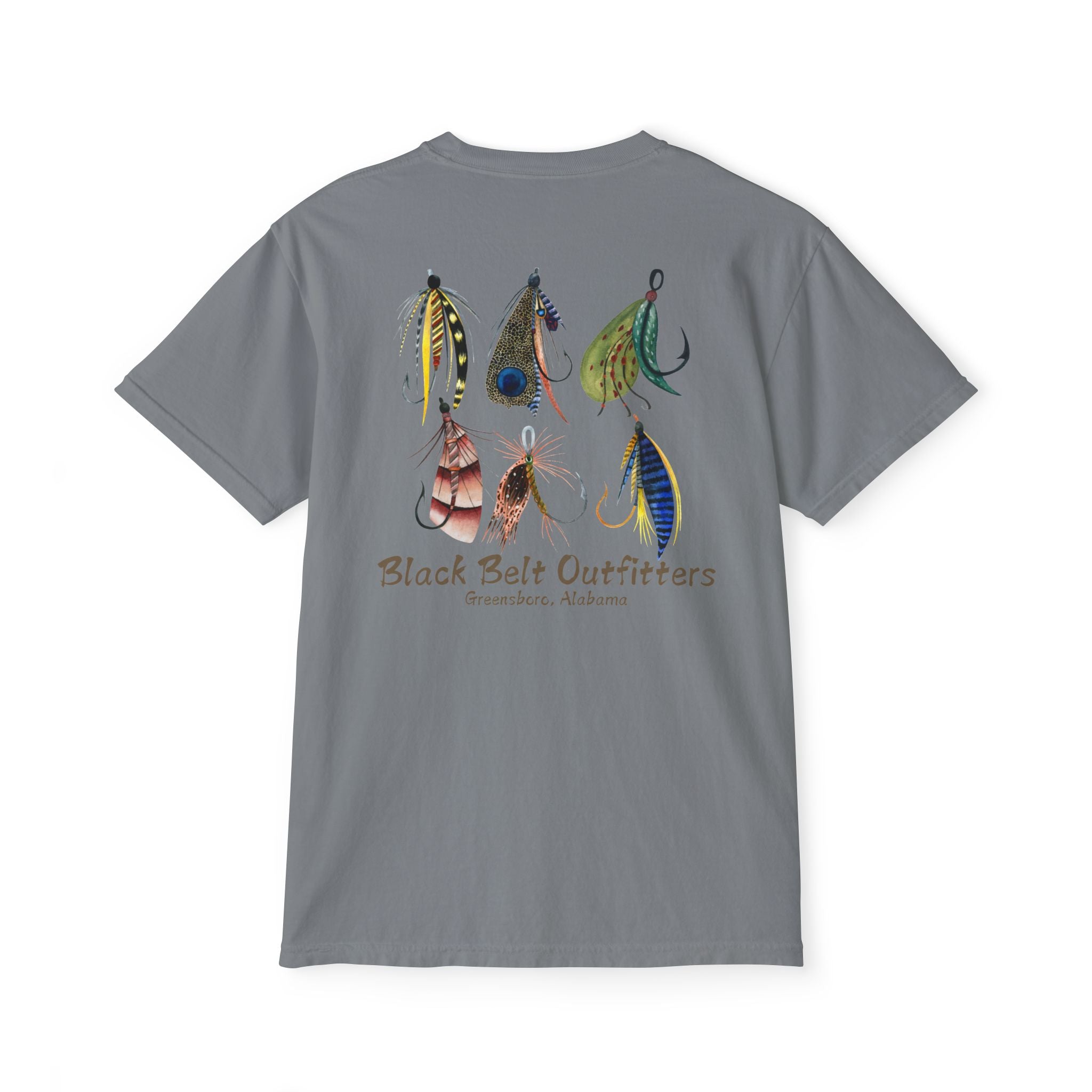 Black belt outfitters fishing lures Unisex Garment-Dyed Pocket T-Shirt