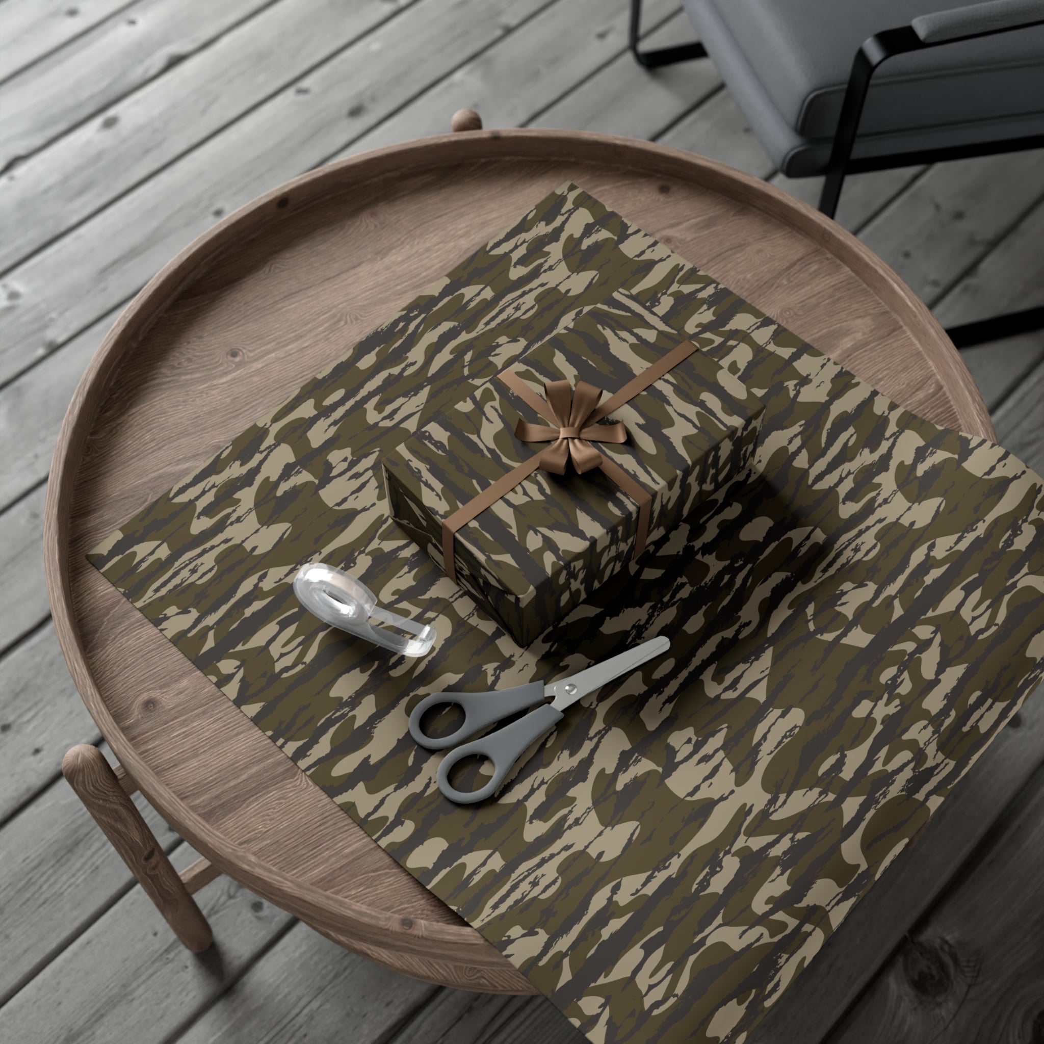 Trendy Camo Gift Wrap Paper, Perfect for Holidays, Birthdays, Parties, Eco-Friendly Packaging, Unique Camo Design