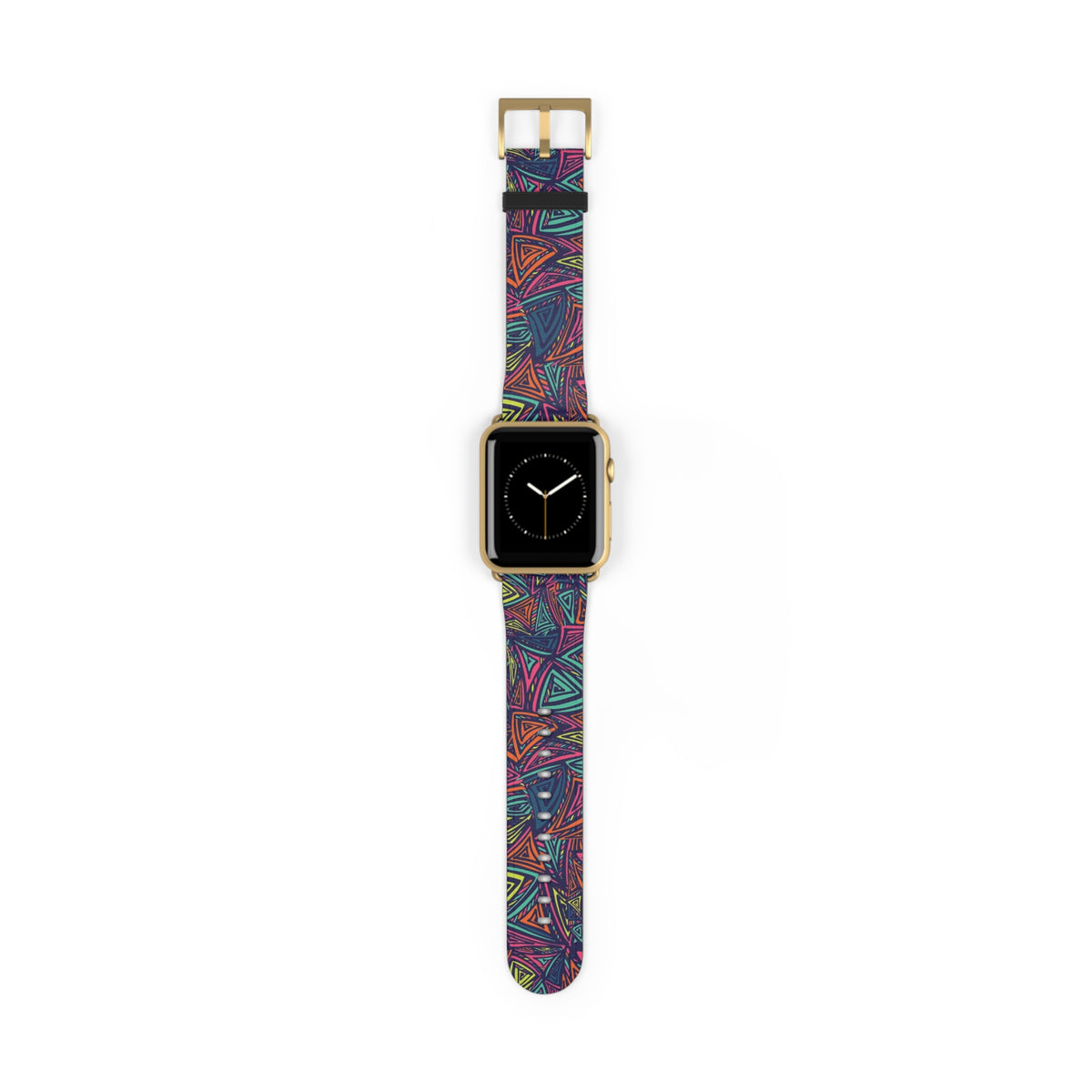 Abstract Triangle Pattern Watch Band — Colorful Geometric Apple Watch Strap