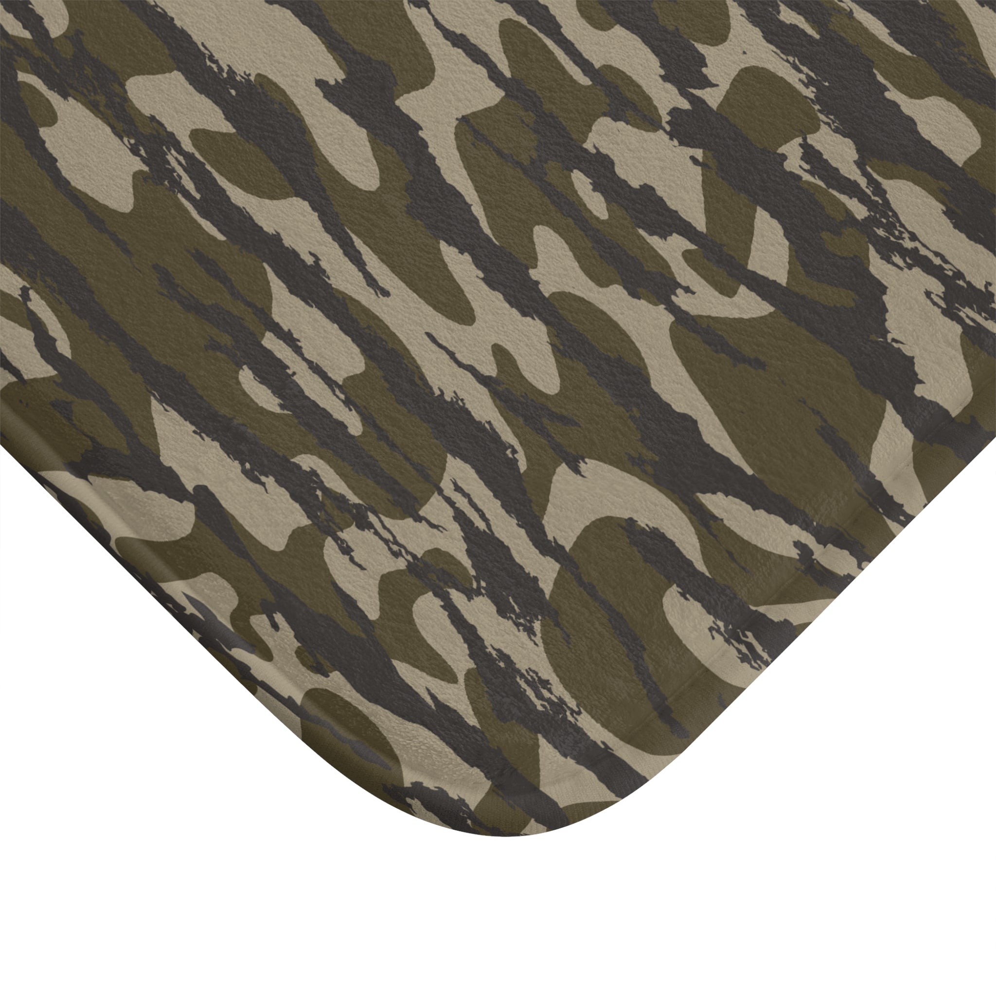 Trendy Camo Bath Mat, Rug for Modern Bathroom Decor, Stylish Home Accessory, Gift for Military Enthusiasts, Nature-Inspired Design