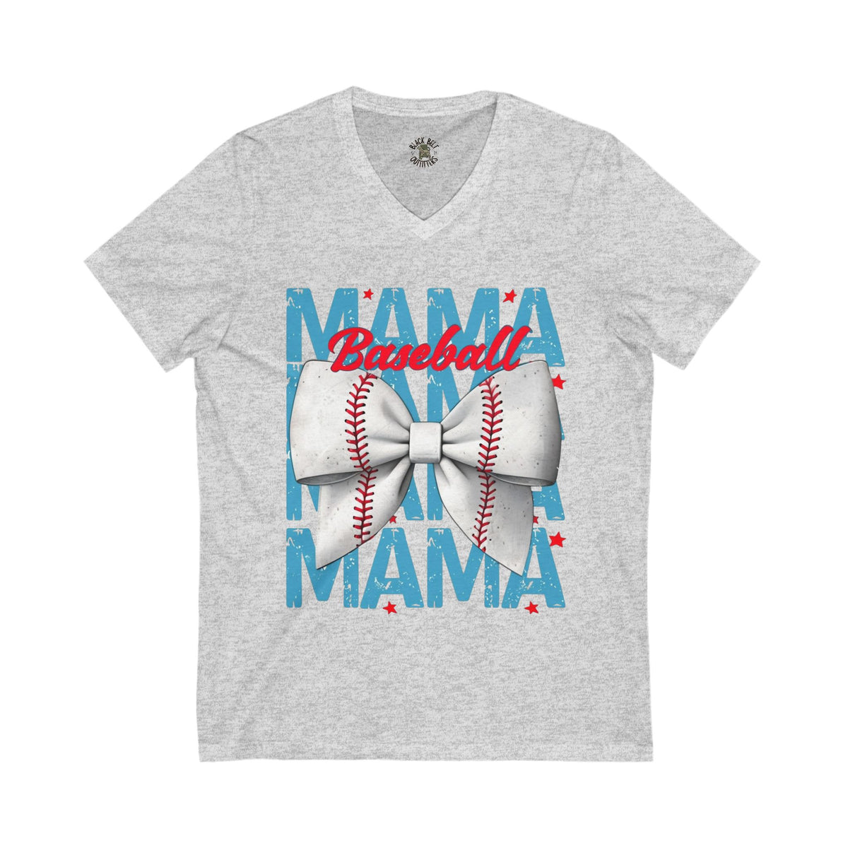 Baseball Mama V-Neck Tee – Unisex Jersey T-Shirt for Game Day