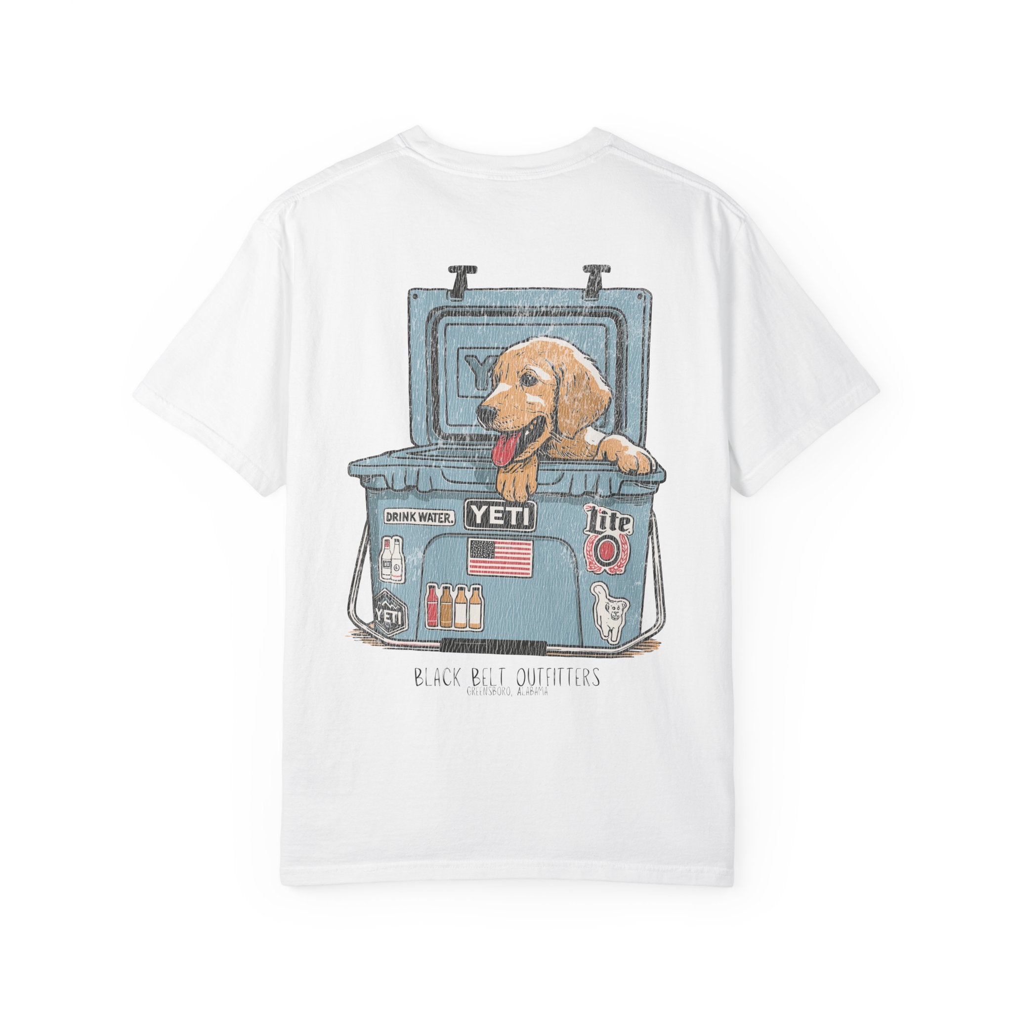 Yellow Labrador Retriever in Cooler Unisex T-Shirt, Perfect for Gifts, Father's Day, Golf Events, Casual Wear, Comfortable Tee