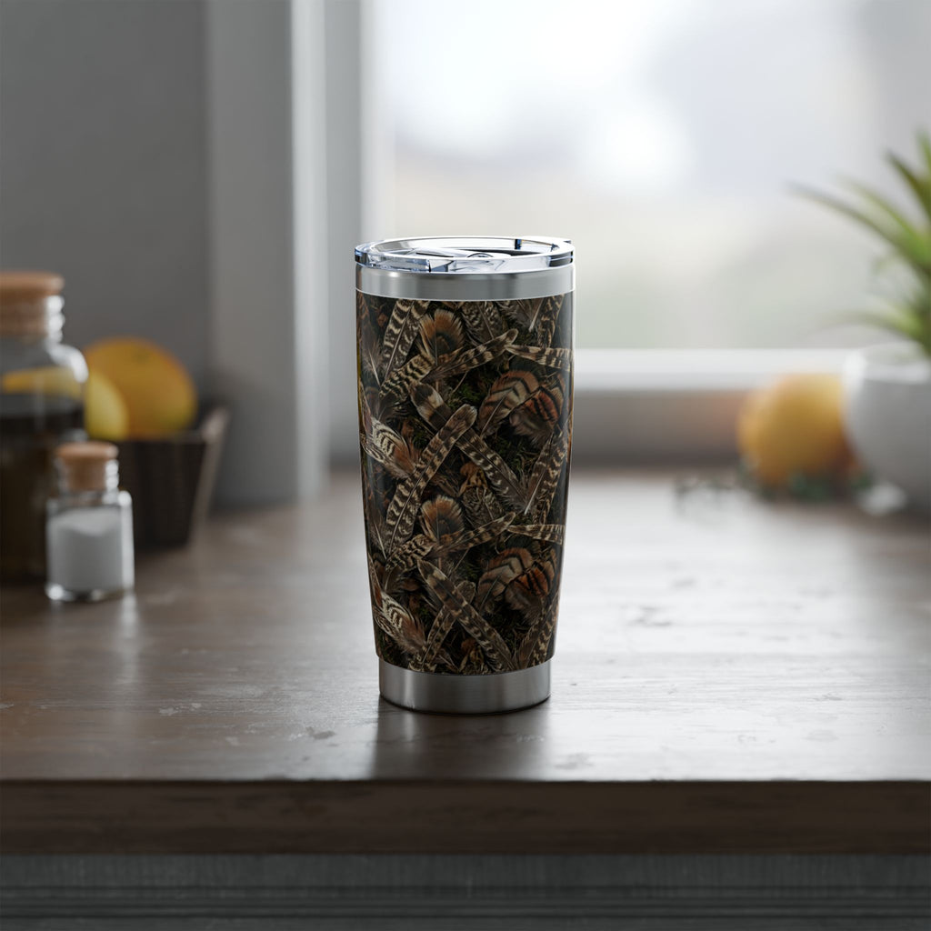 Turkey Feather 20oz Tumbler – Vagabond Camo Insulated Travel Mug