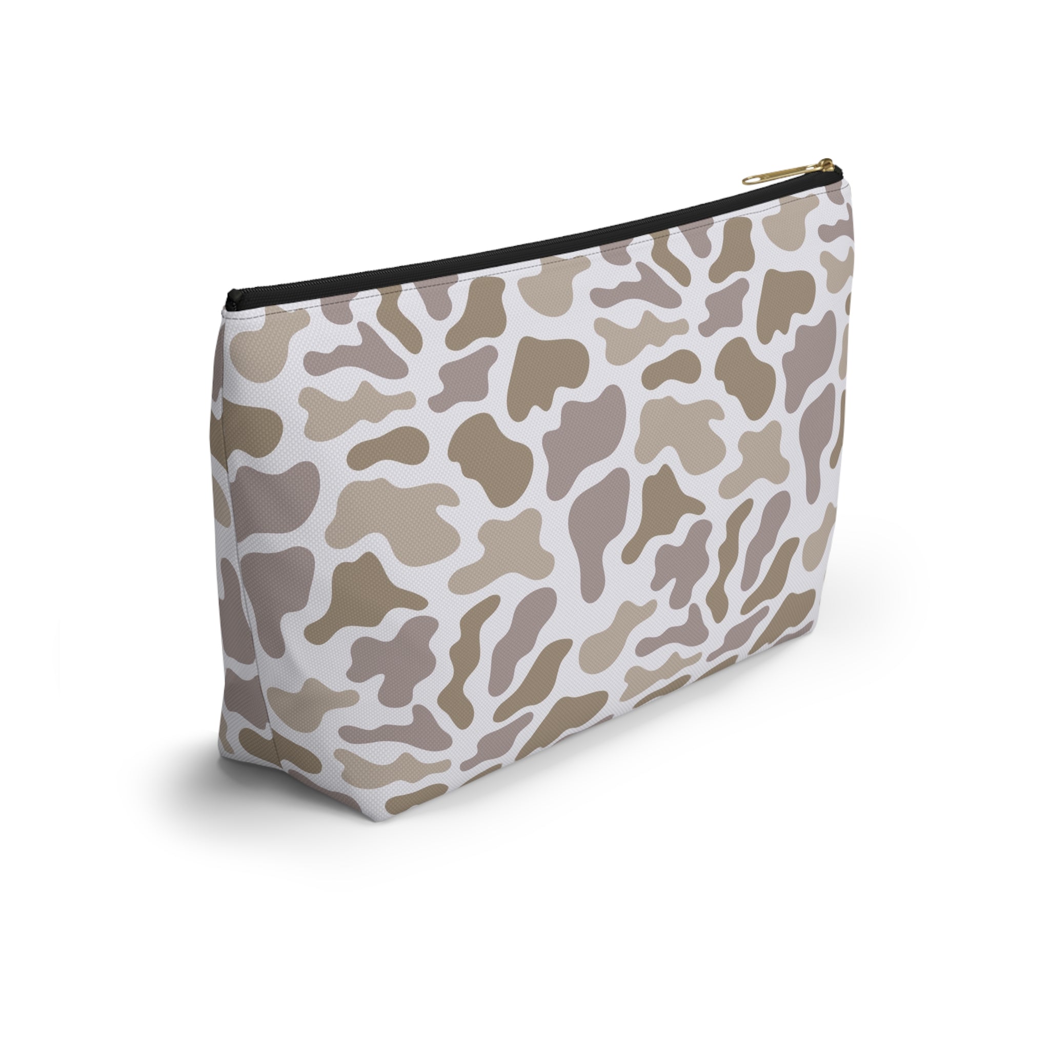 Light Grey Camo Accessory Pouch, Trendy Makeup Bag, Military Style Zipper Pouch, Perfect for Travel & Gifts, Camouflage Organizer