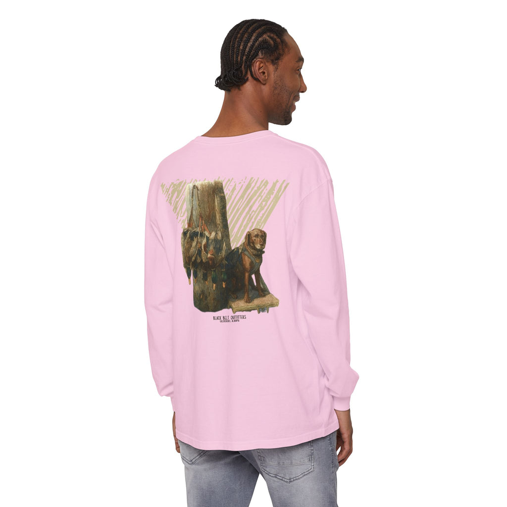 Ducks of the Day Unisex Garment-Dyed Long Sleeve T-Shirt, Casual Wear, Gift for Him/Her, Streetwear, Everyday Comfort, Comfortable Layering