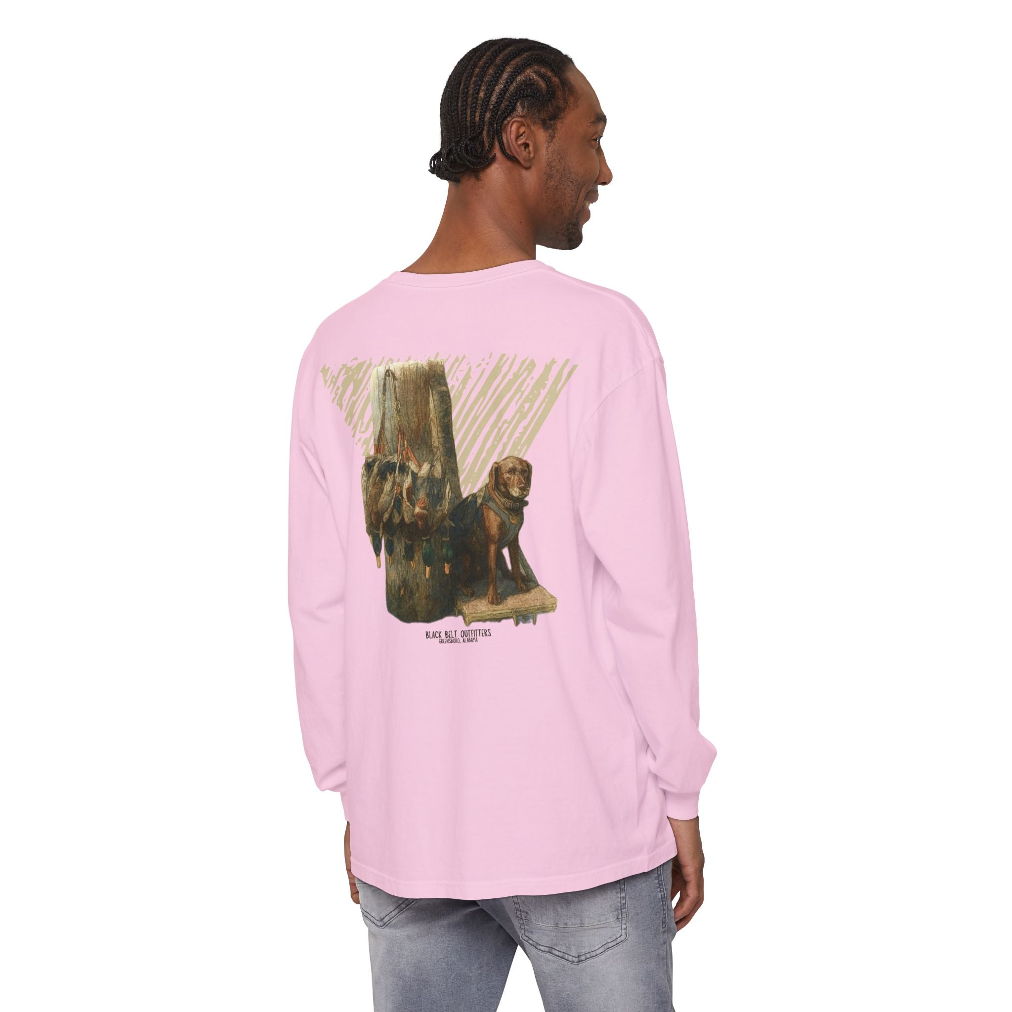 Ducks of the Day Unisex Garment-Dyed Long Sleeve T-Shirt, Casual Wear, Gift for Him/Her, Streetwear, Everyday Comfort, Comfortable Layering