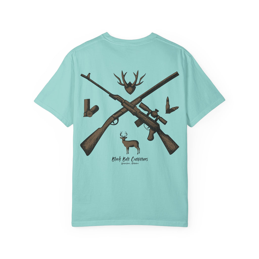 HUNTING VIBES Unisex Garment-Dyed T-shirt, Outdoor Adventure Shirt, Wildlife Lover Gift, Camping Apparel, Casual Fashion