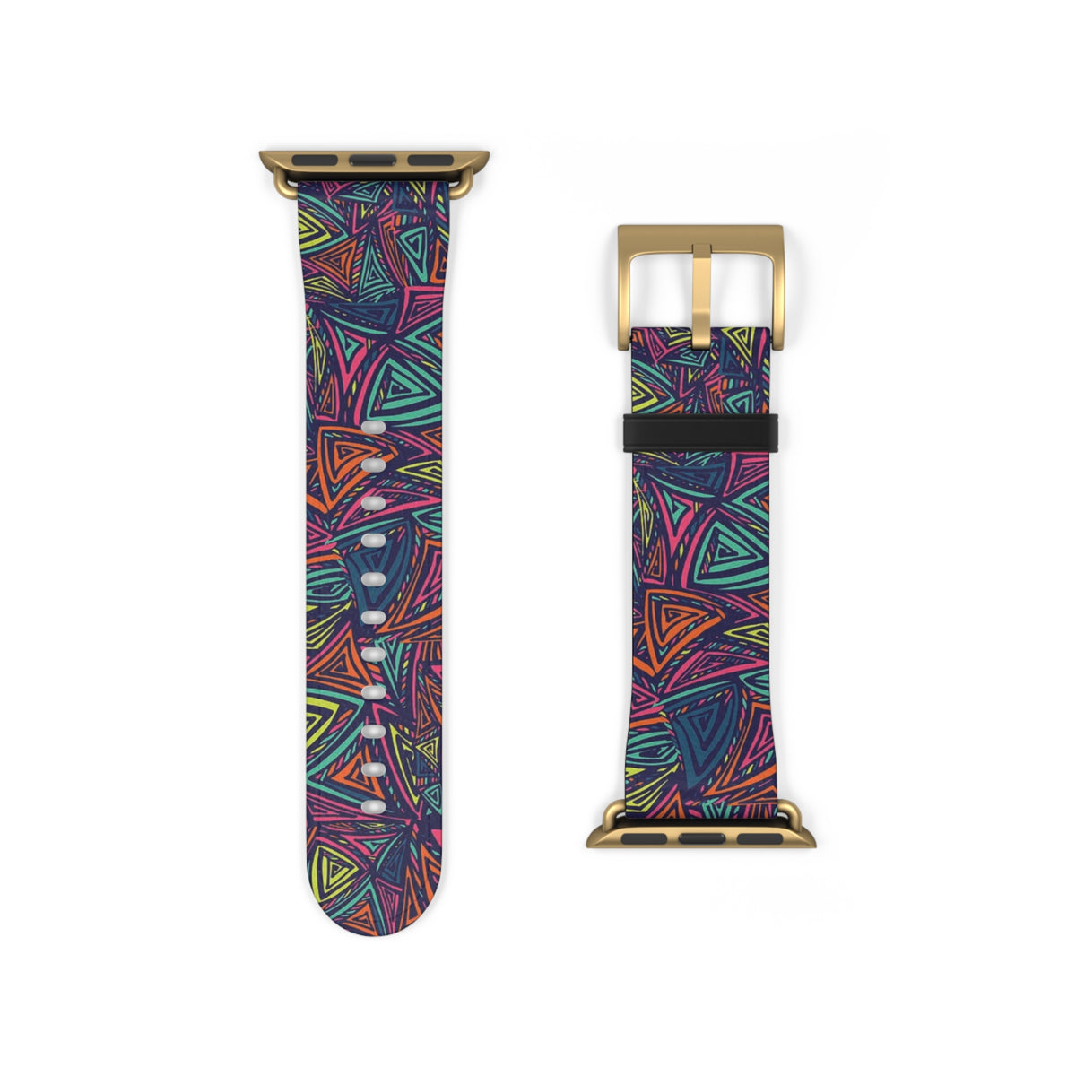 Abstract Triangle Pattern Watch Band — Colorful Geometric Apple Watch Strap