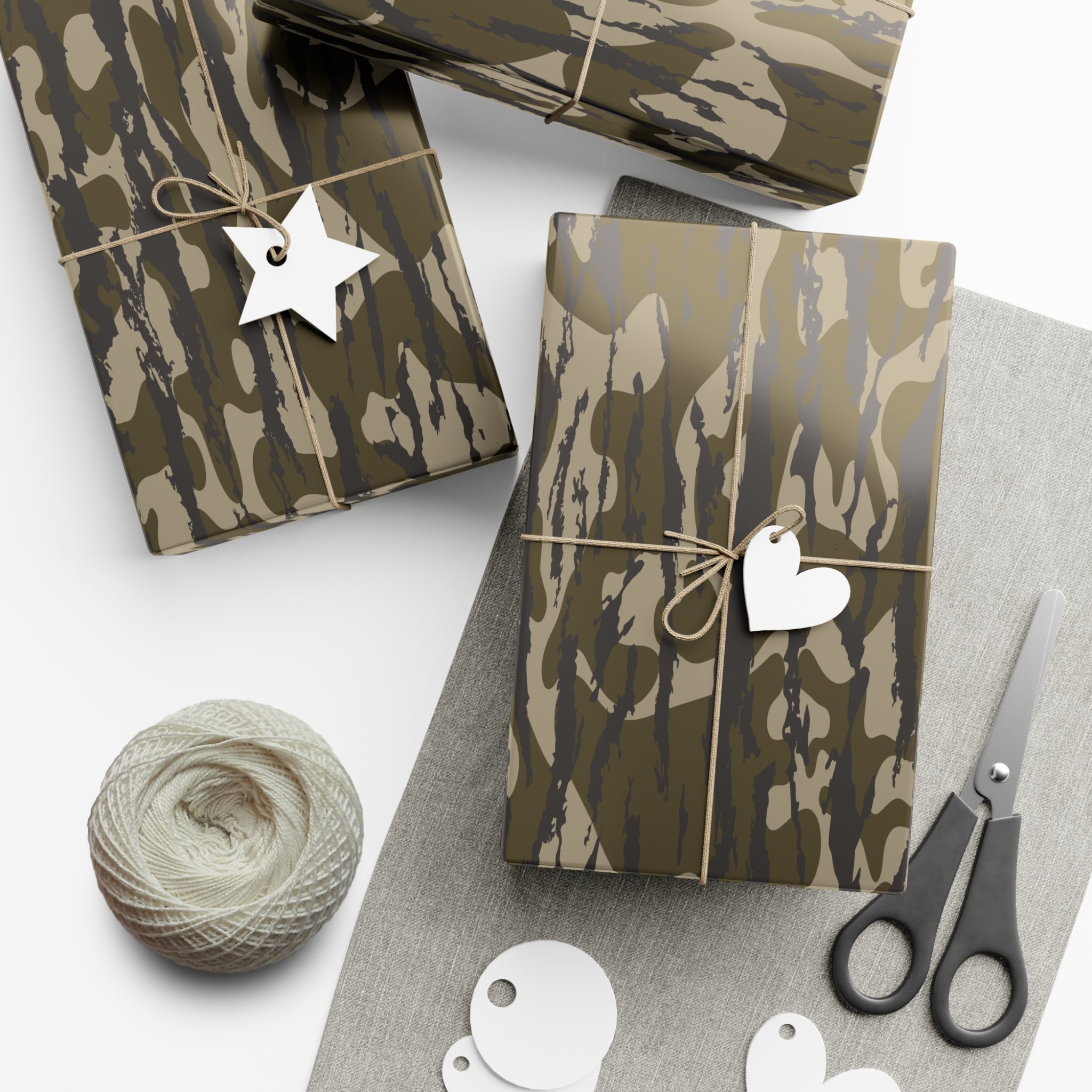 Trendy Camo Gift Wrap Paper, Perfect for Holidays, Birthdays, Parties, Eco-Friendly Packaging, Unique Camo Design